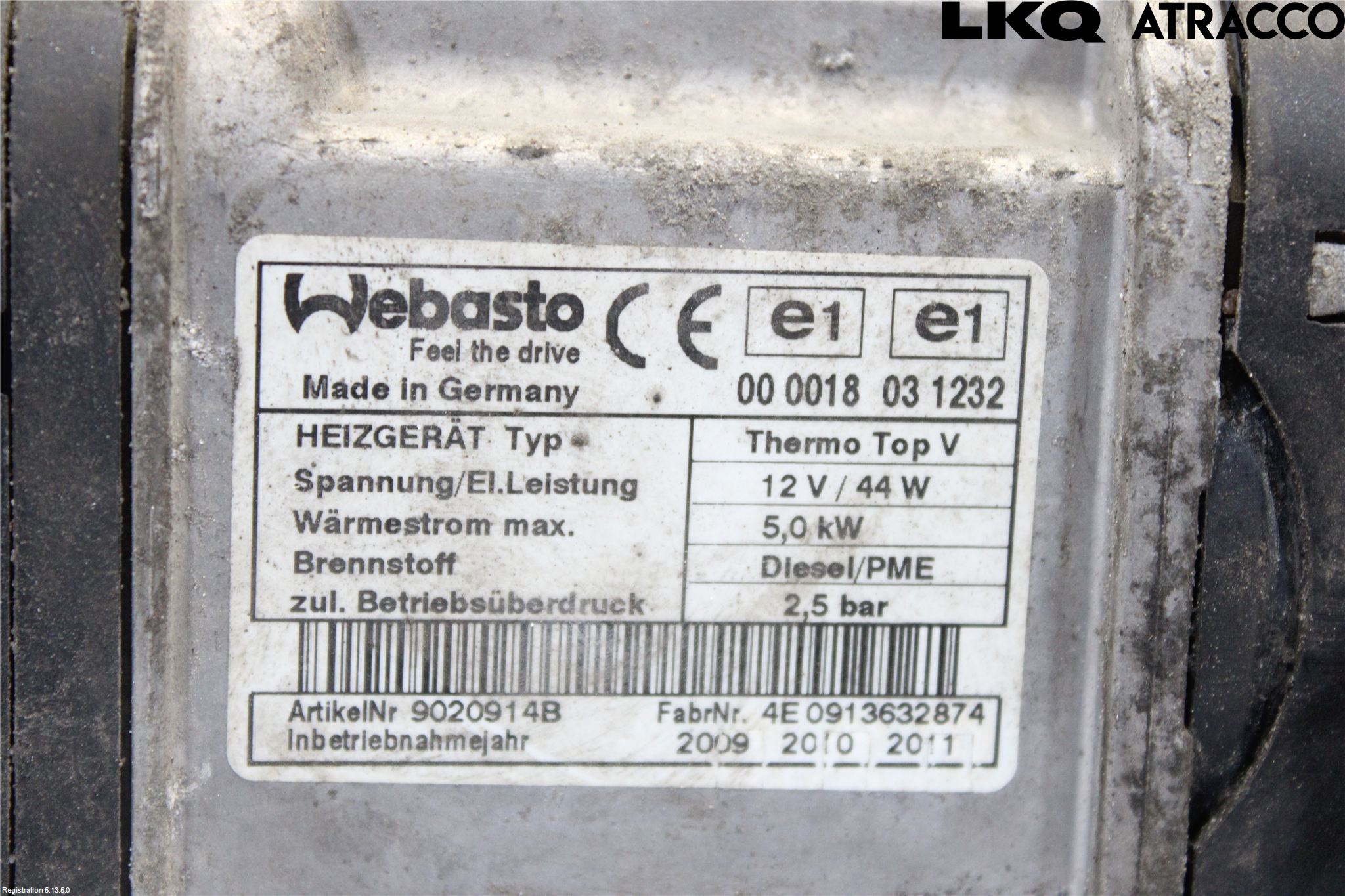 BMW 7 F01/02/03/04 09-15 Dieselvärmare