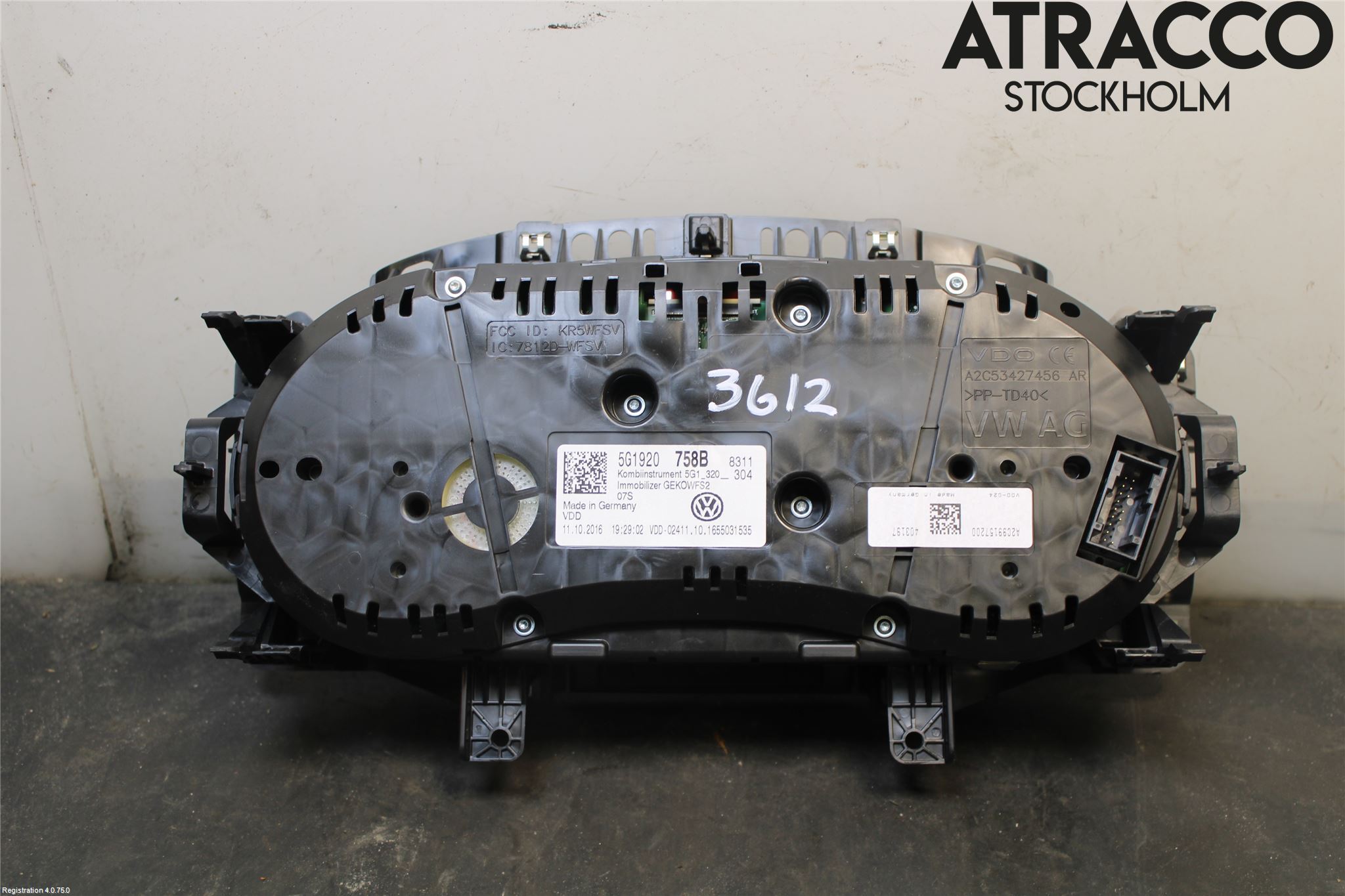 Volkswagen VW GOLF / E-GOLF VII 13-20 Instrument Komb