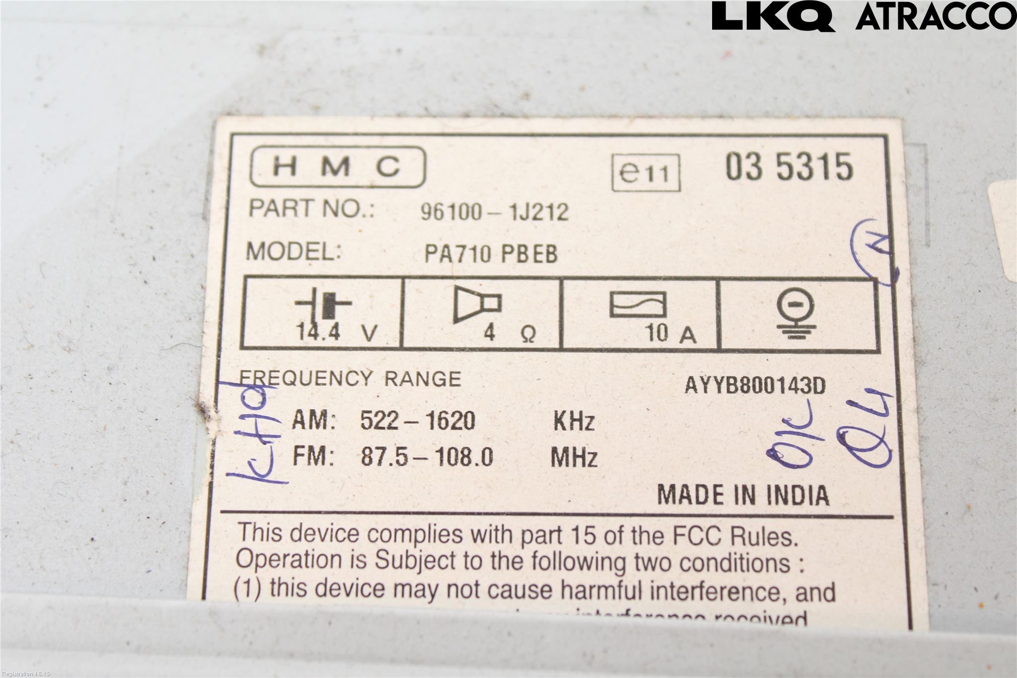 Hyundai i20 PB 09-14 Cd Radio - Multimediapanel