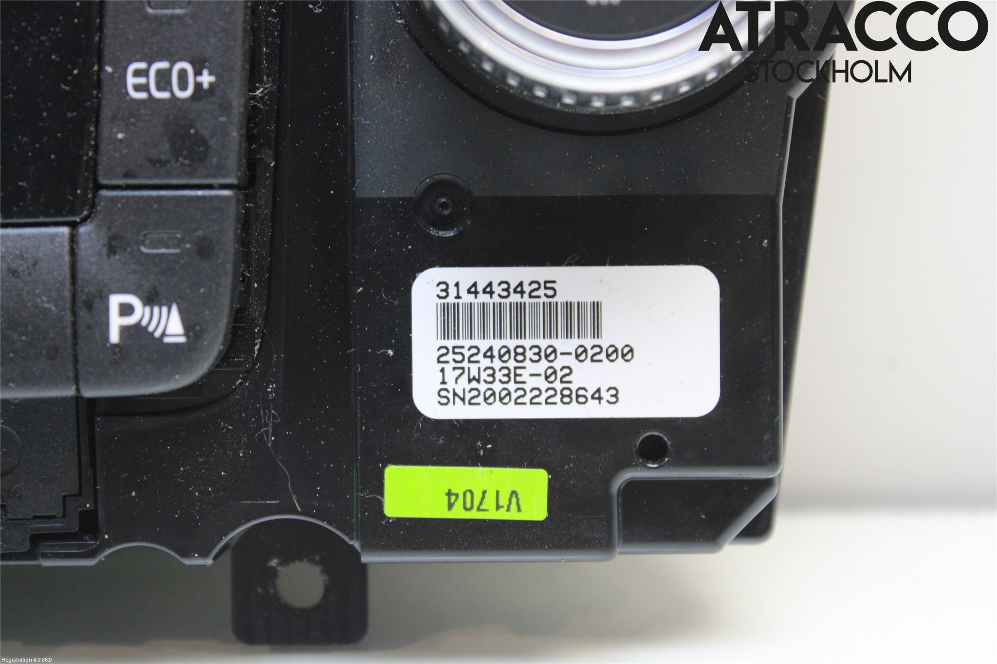 Volvo V60 14-18 Ac Styrenhet Ac Manöveren