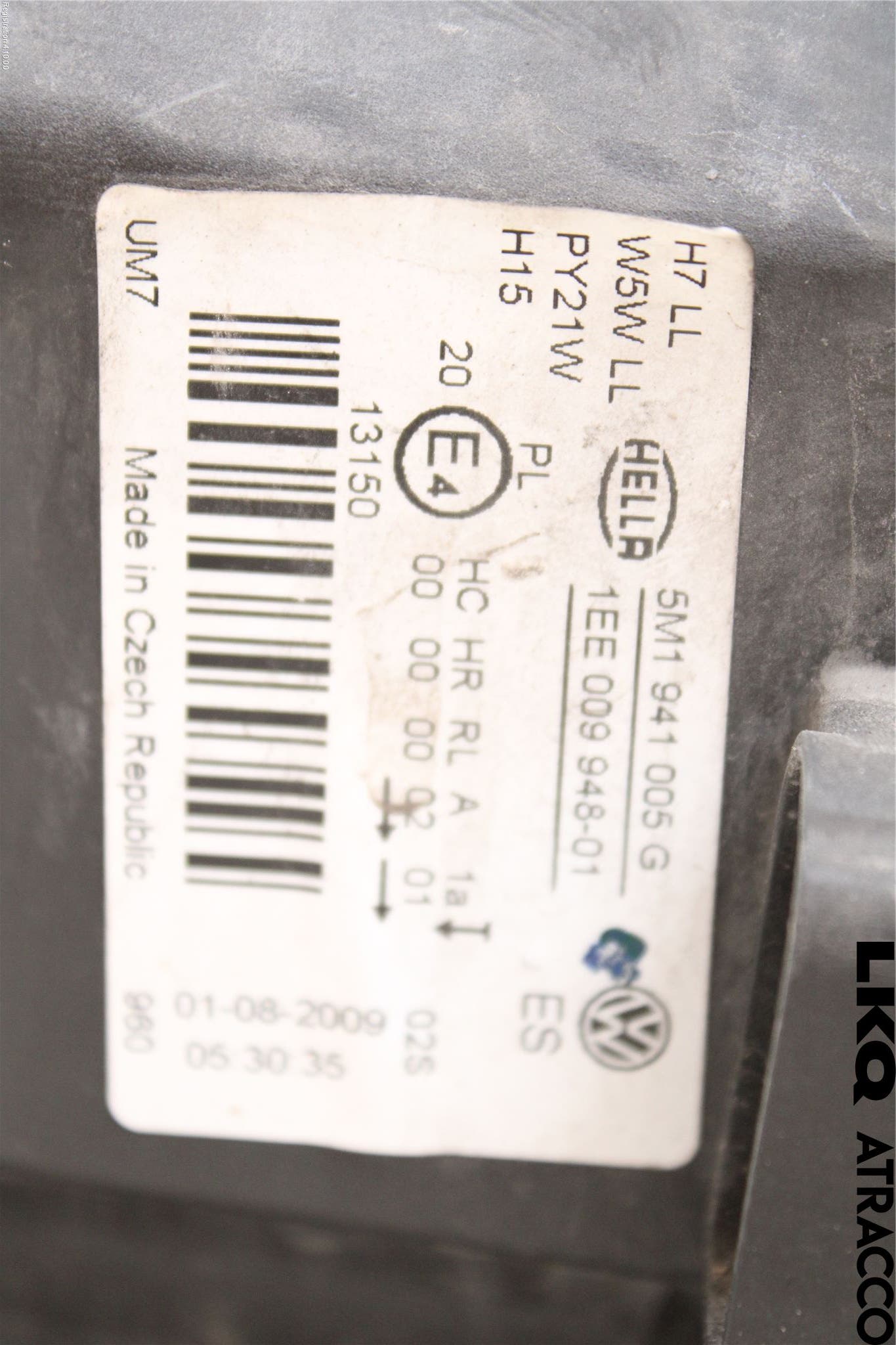 Volkswagen VW GOLF PLUS/CROSS GOLF 04-14 Strålkastare Vänster