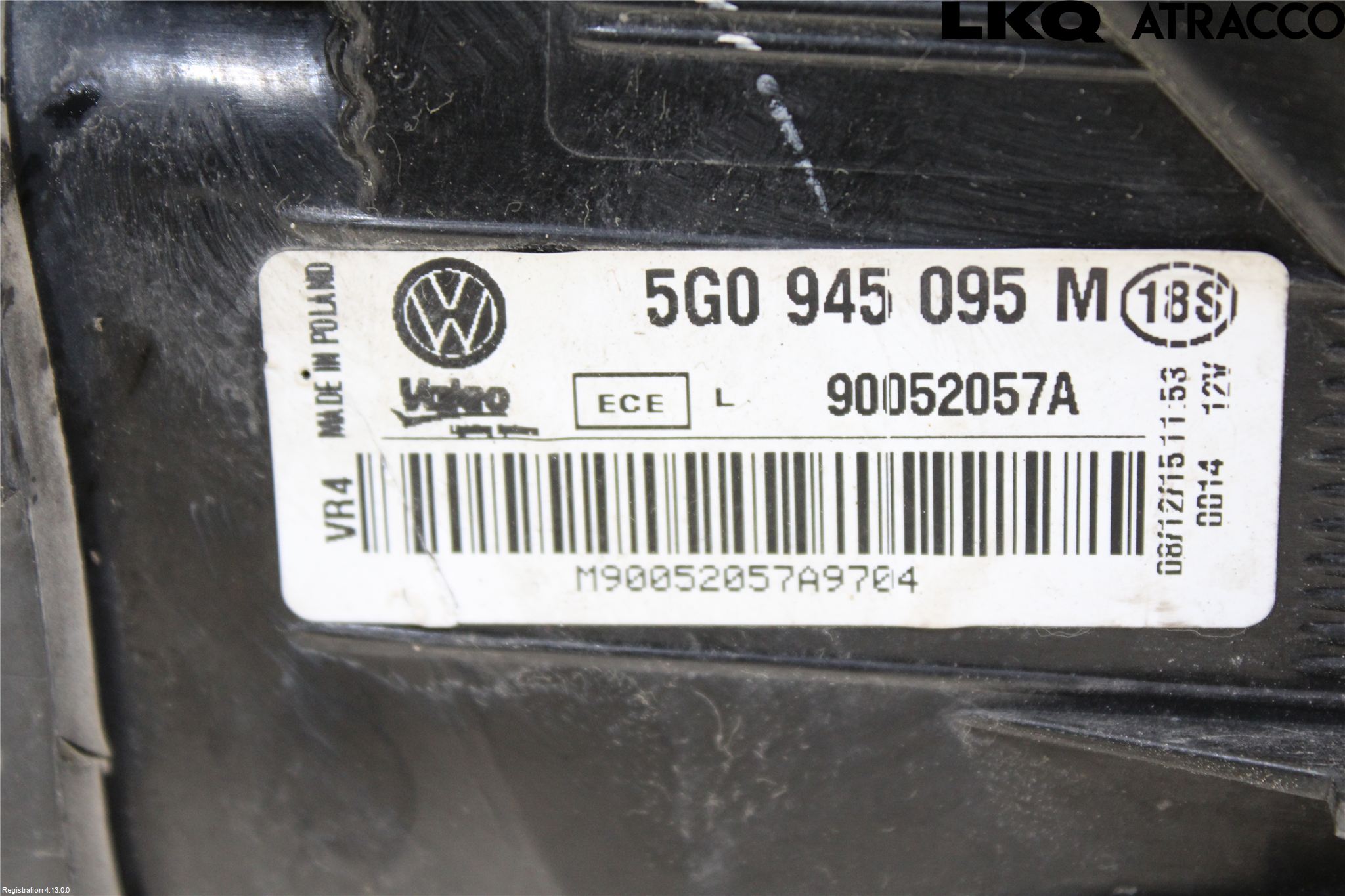 Volkswagen VW GOLF / E-GOLF VII 13-20 Bakljus Vänster