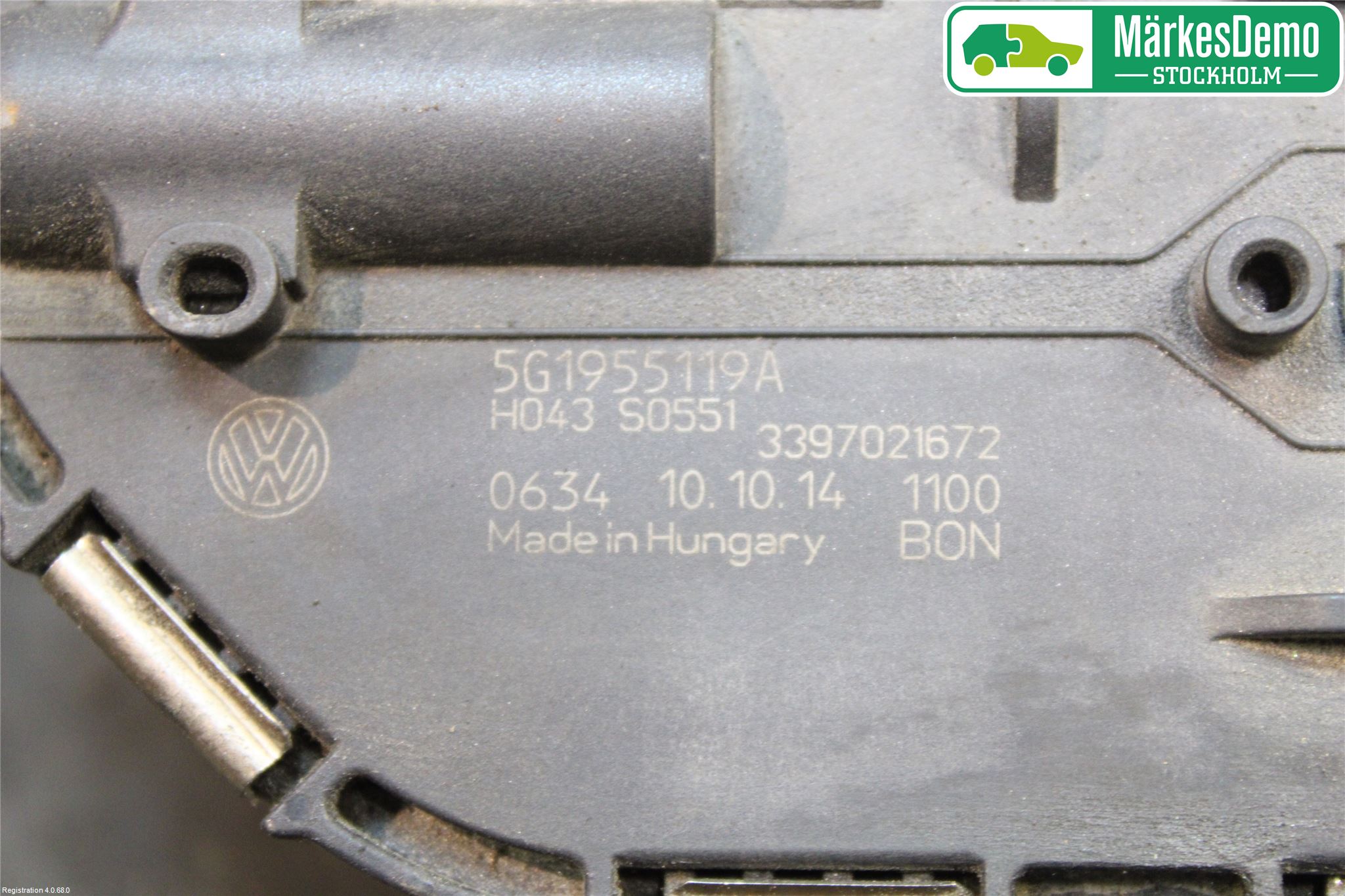 Volkswagen VW GOLF / E-GOLF VII 13-20 Torkarmotor Vindruta