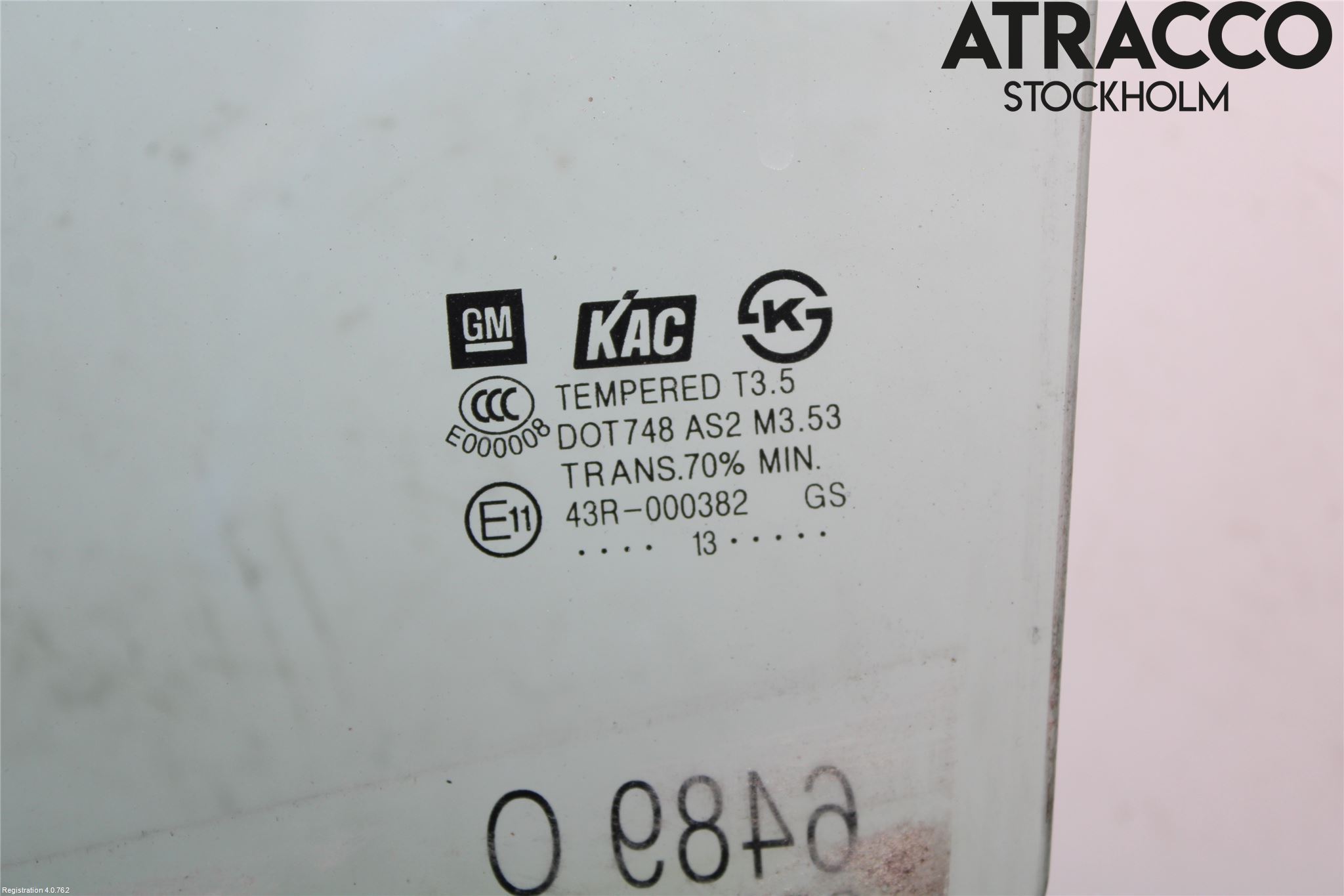 Opel MOKKA 13-20 Dörruta Bak Vänster