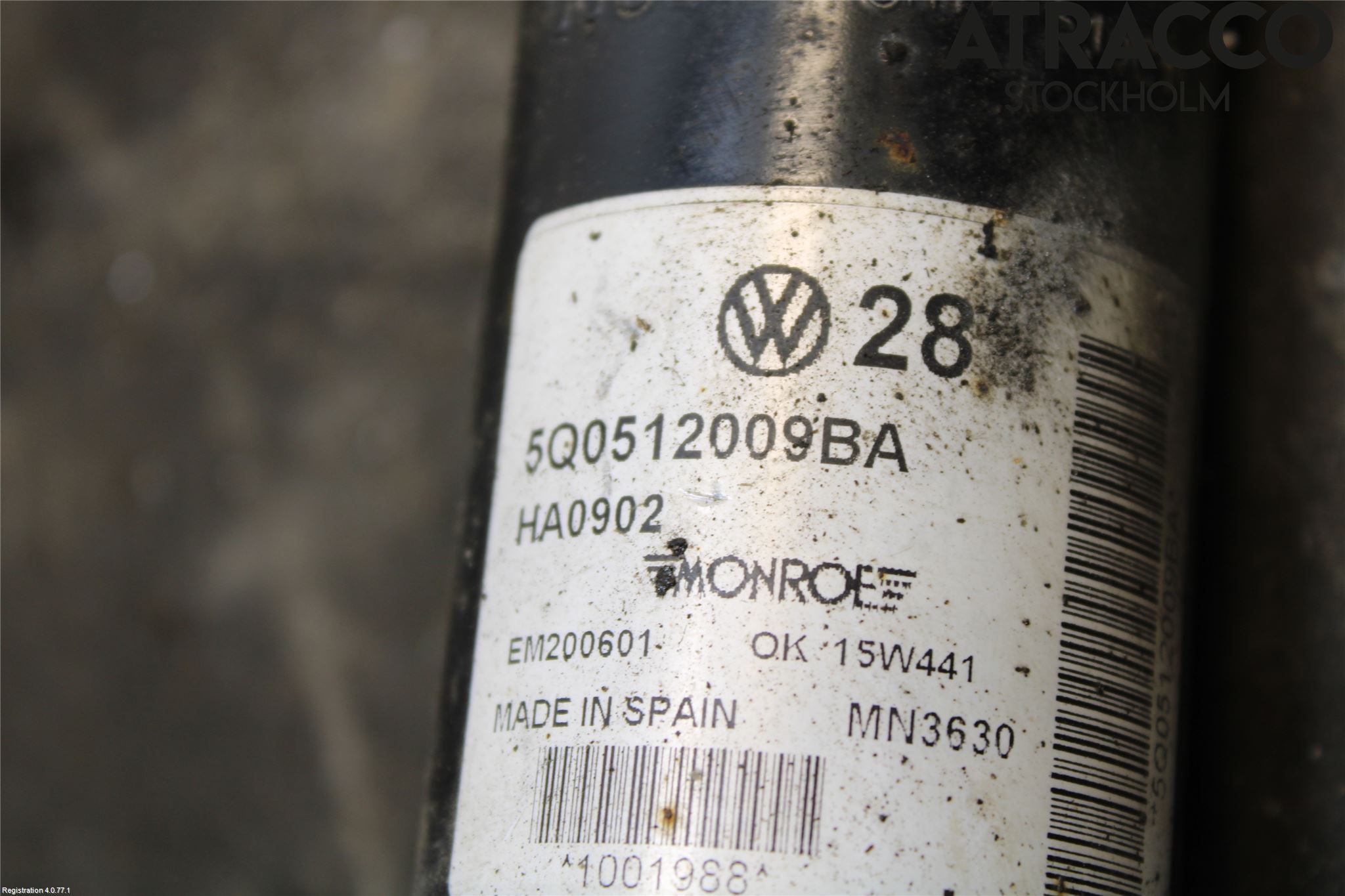 Volkswagen VW GOLF / E-GOLF VII 13-20 Stötdämpare Bak