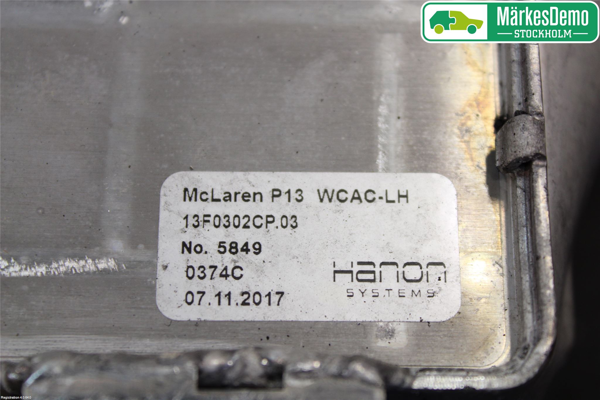 McLAREN Laddluft-Intercooler Kyl