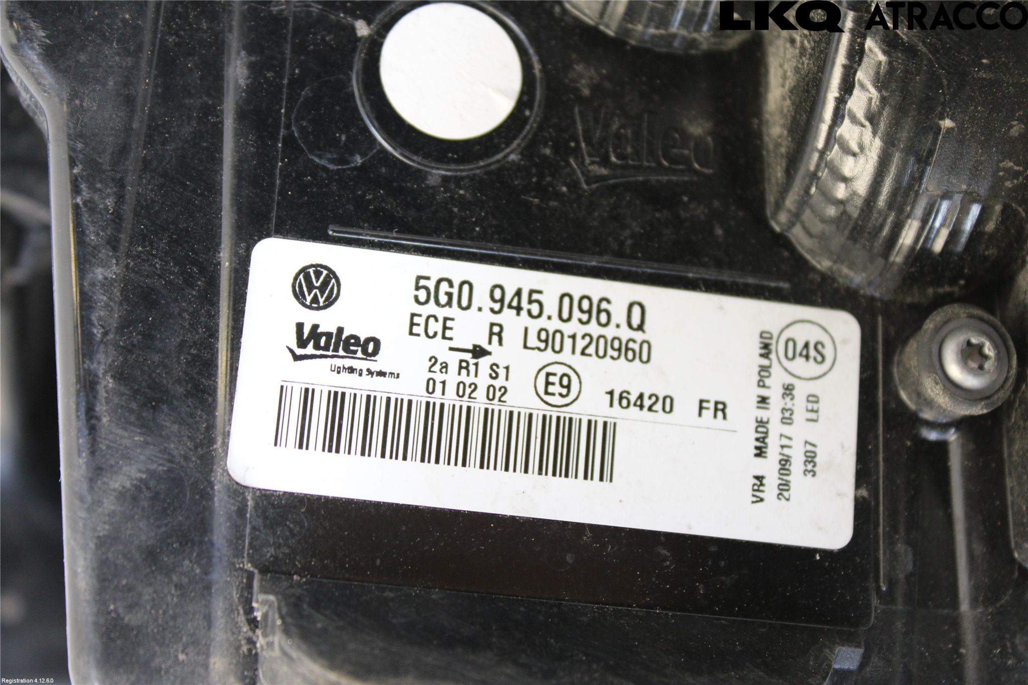 Volkswagen VW GOLF / E-GOLF VII 13-20 Bakljus Höger