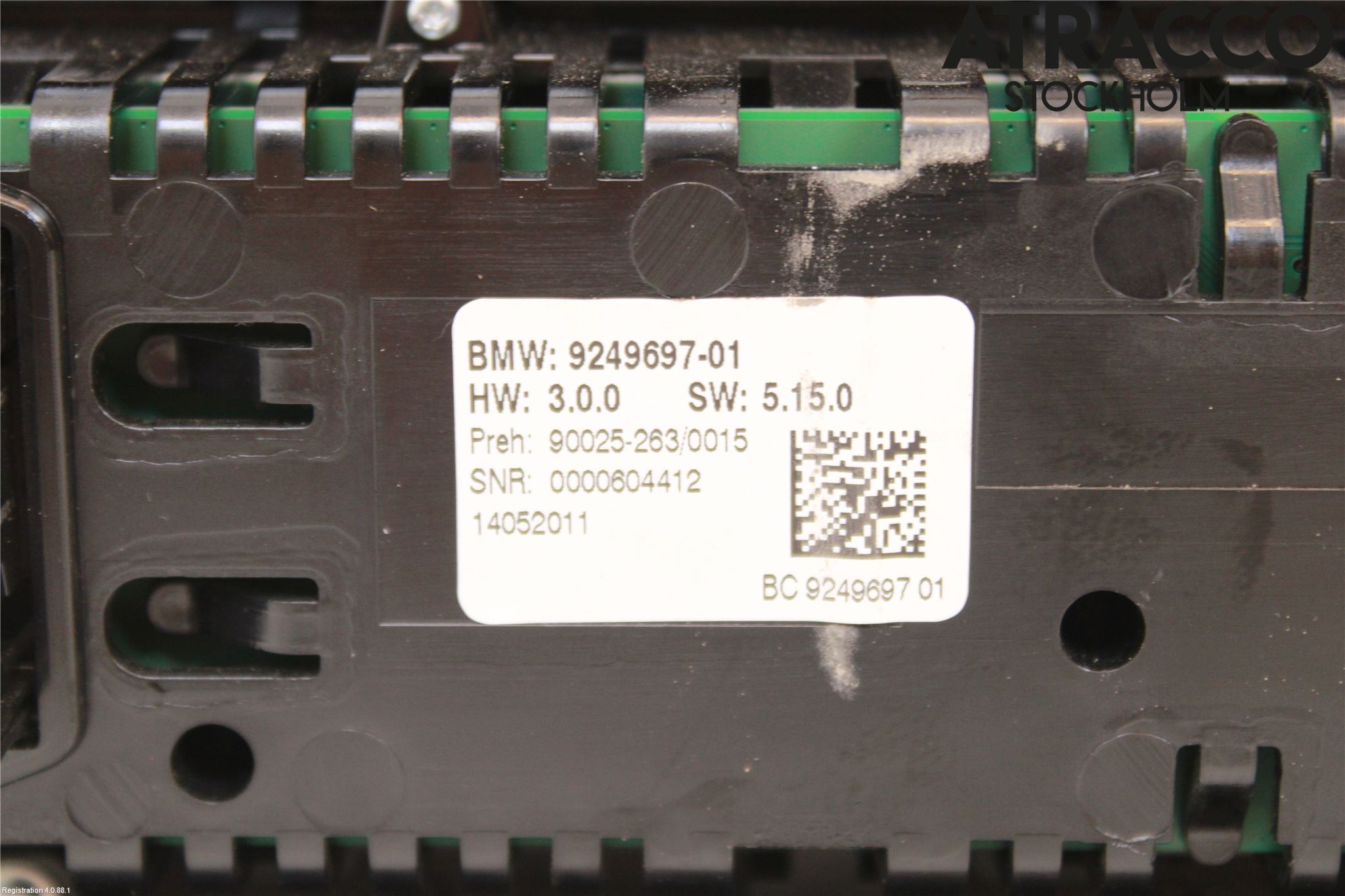 BMW 5 F10/F11/F18 09-17 Ac Styrenhet Ac Manöveren