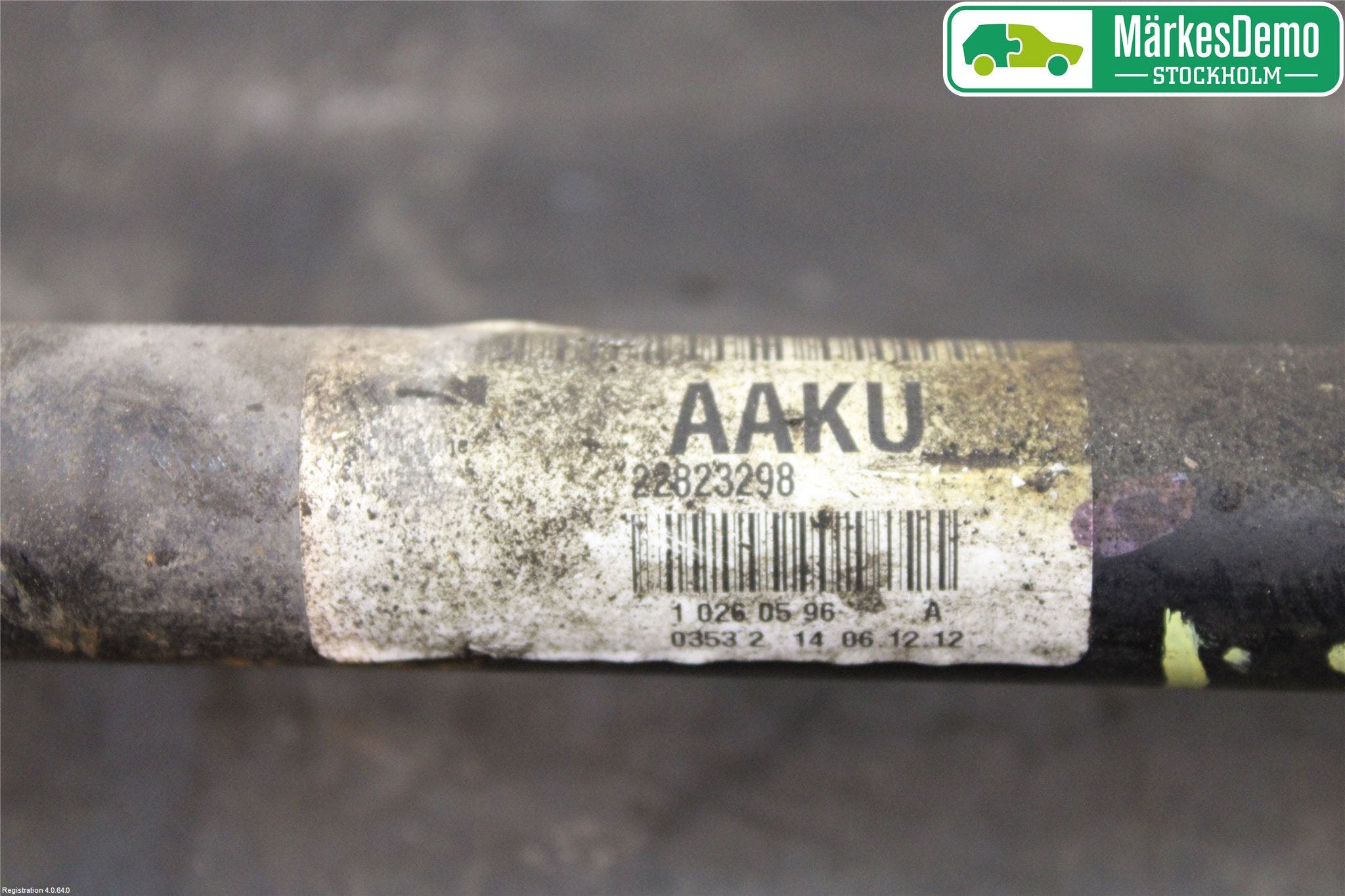 Opel INSIGNIA 09-16 Drivaxel Bak Höger