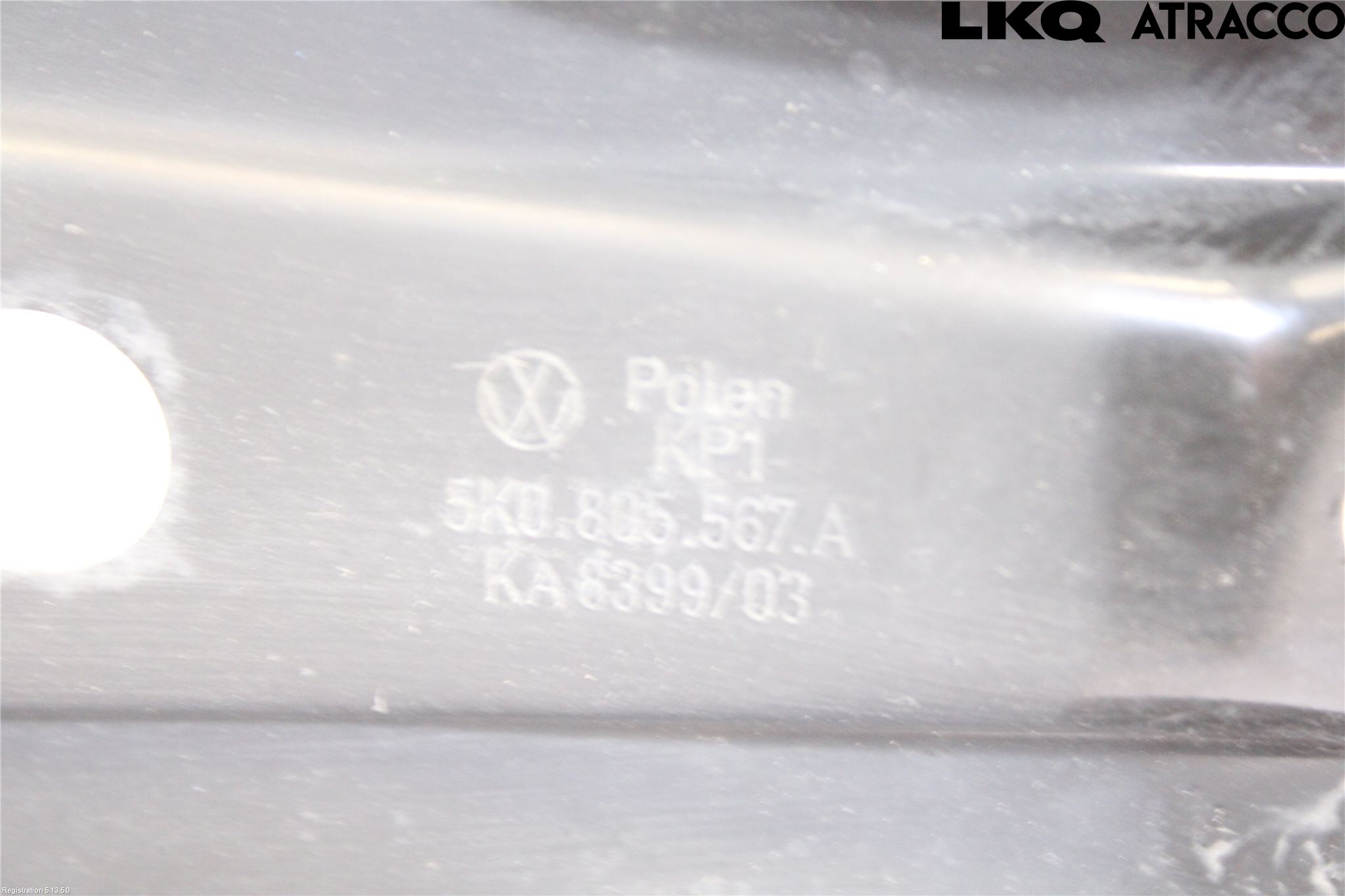 Volkswagen VW GOLF VI 09-13 Front Huvlåsplåt-Balk
