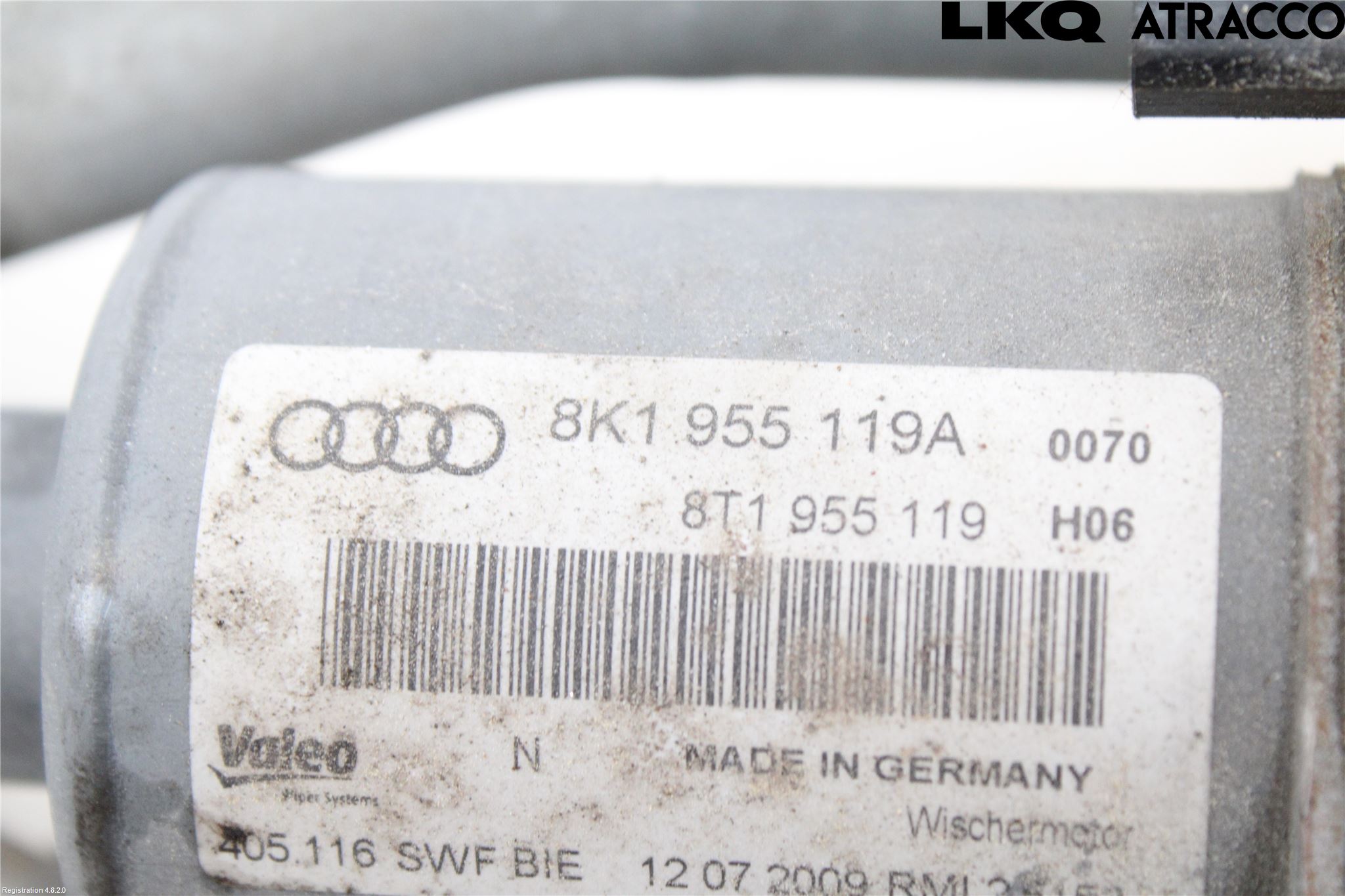 Audi A4/S4 08-11 Torkarmotor Vindruta