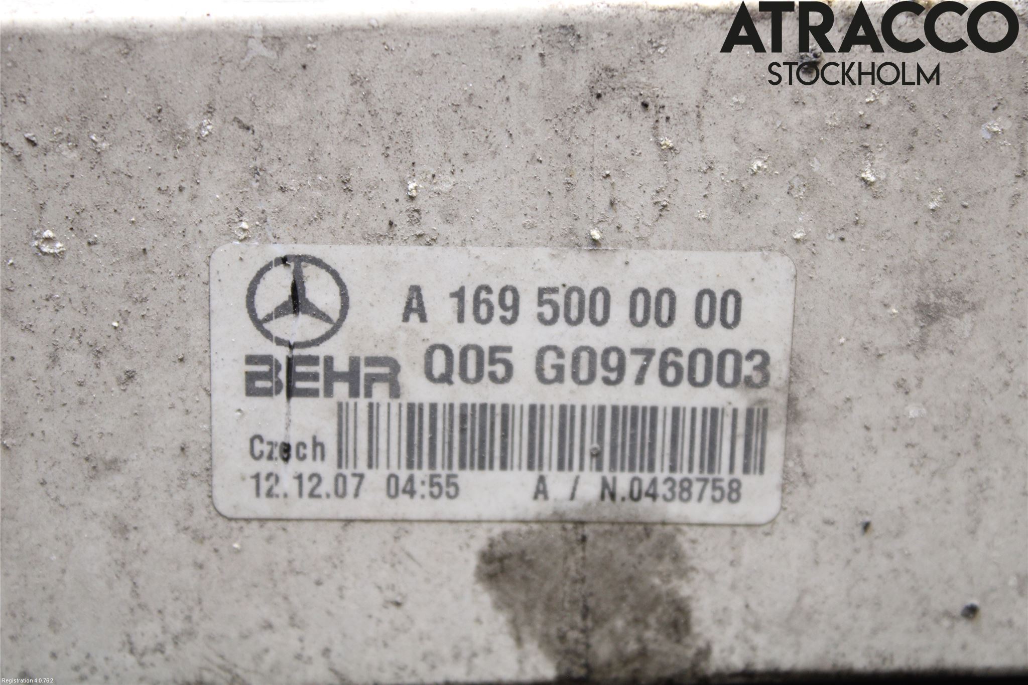 Mercedes-Benz MB B-KLASS (W245) 05-12 Laddluft-Intercooler Kyl