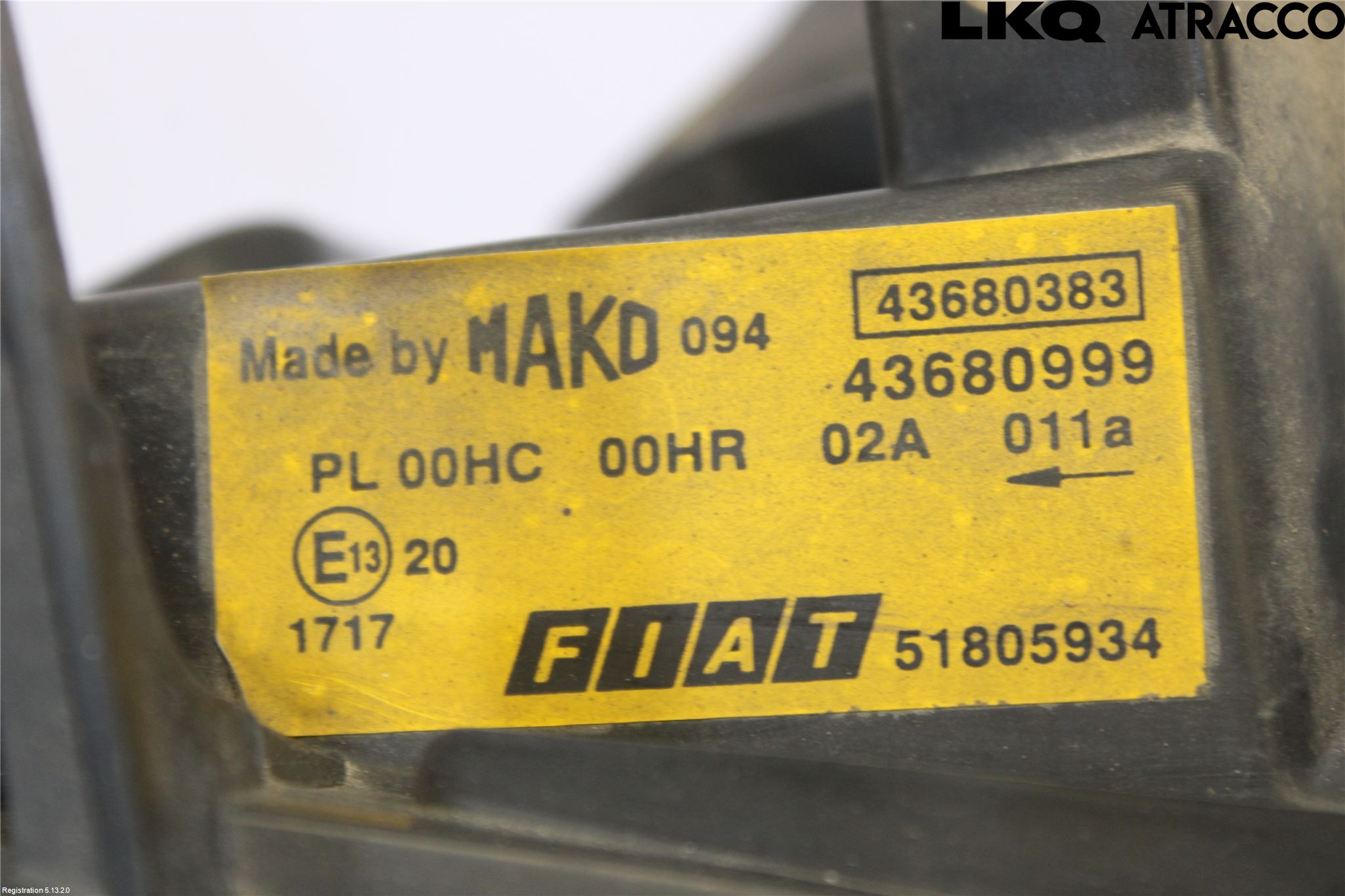 Fiat DOBLO CARGO Strålkastare Höger