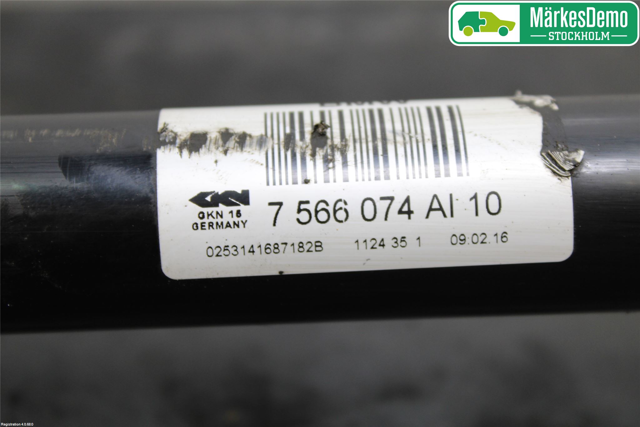 BMW 5 GT F07 09-17 Drivaxel Bak Höger