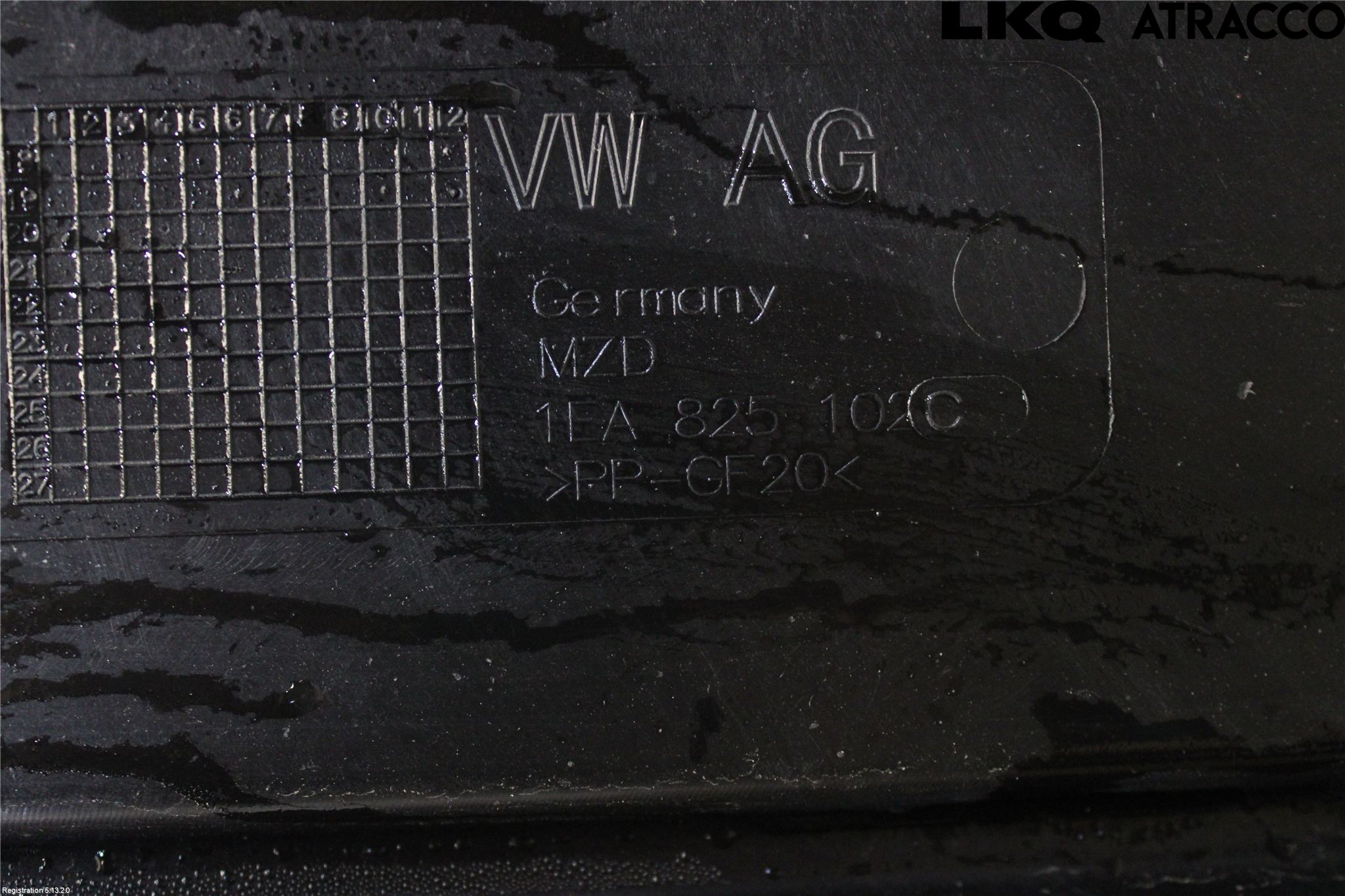 Volkswagen VW ID.3 21- Hasplåt Plåt-Plast