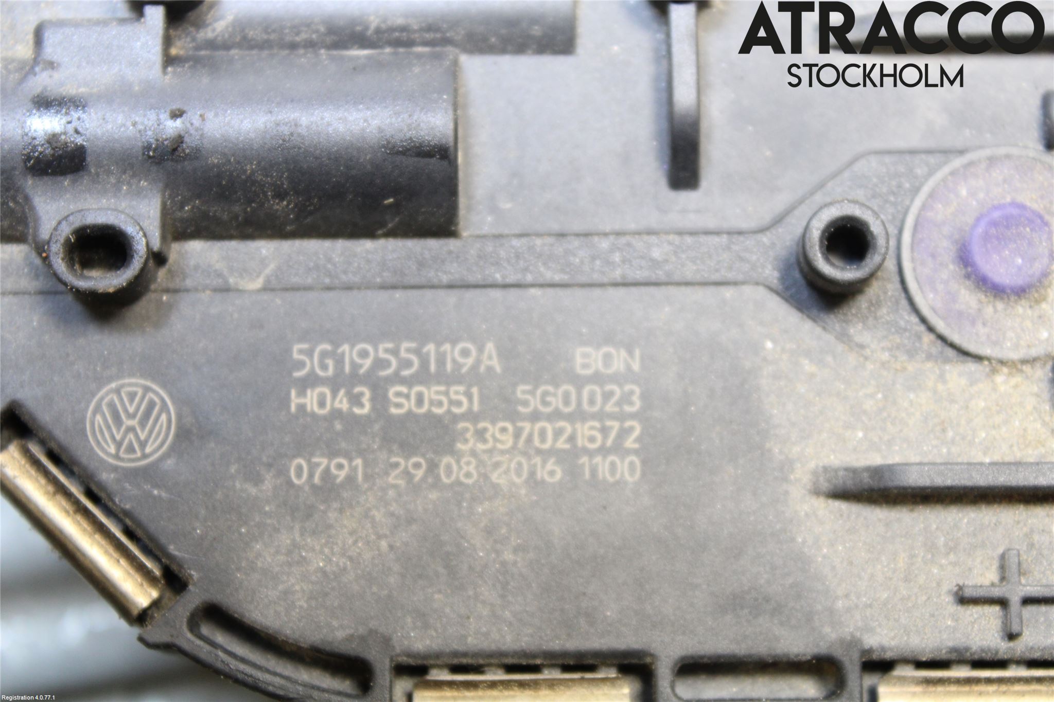 Volkswagen VW GOLF / E-GOLF VII 13-20 Torkarmotor Vindruta
