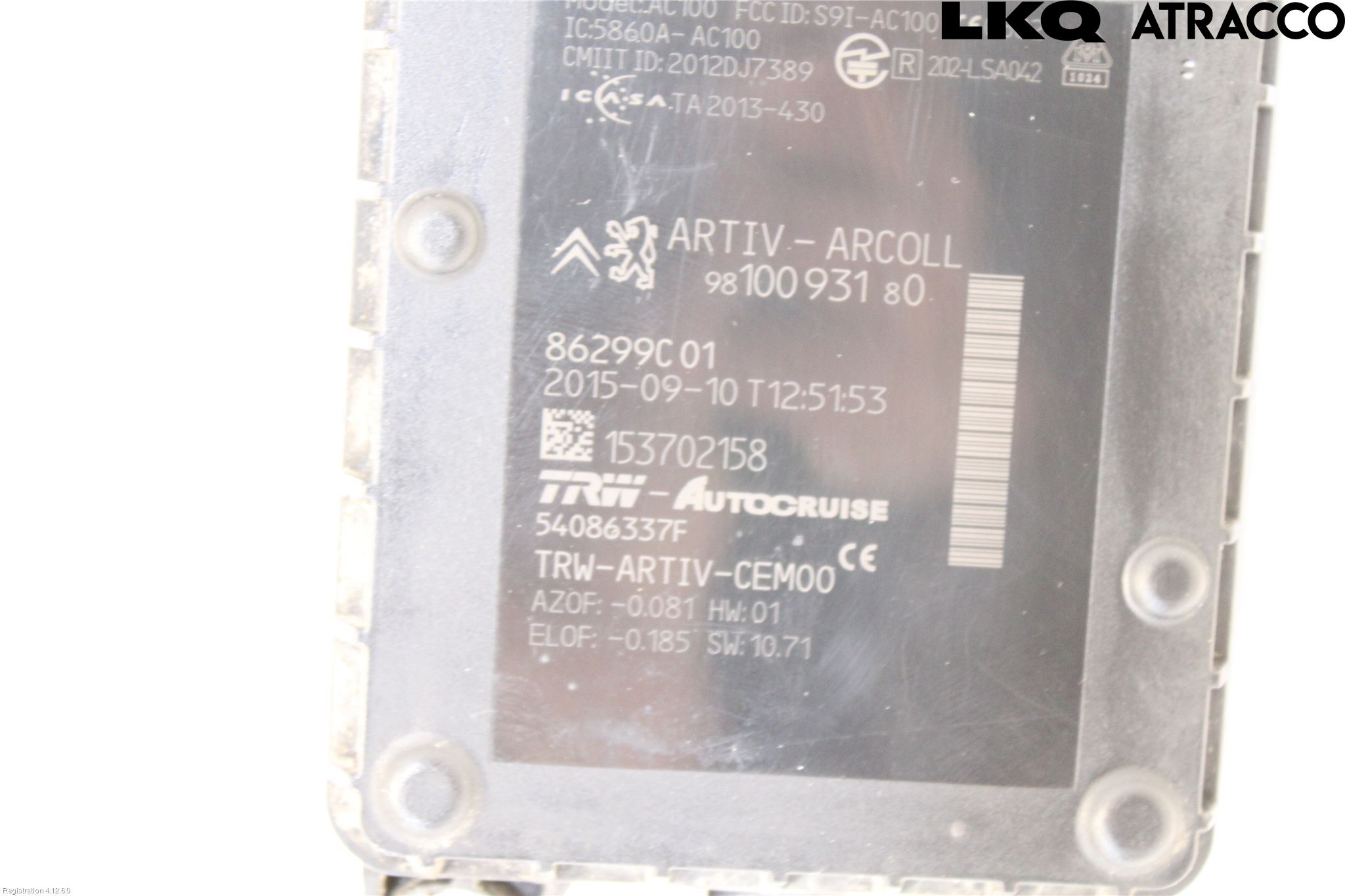 Peugeot 308 14-21 Sensor Adaptiv Farthållare