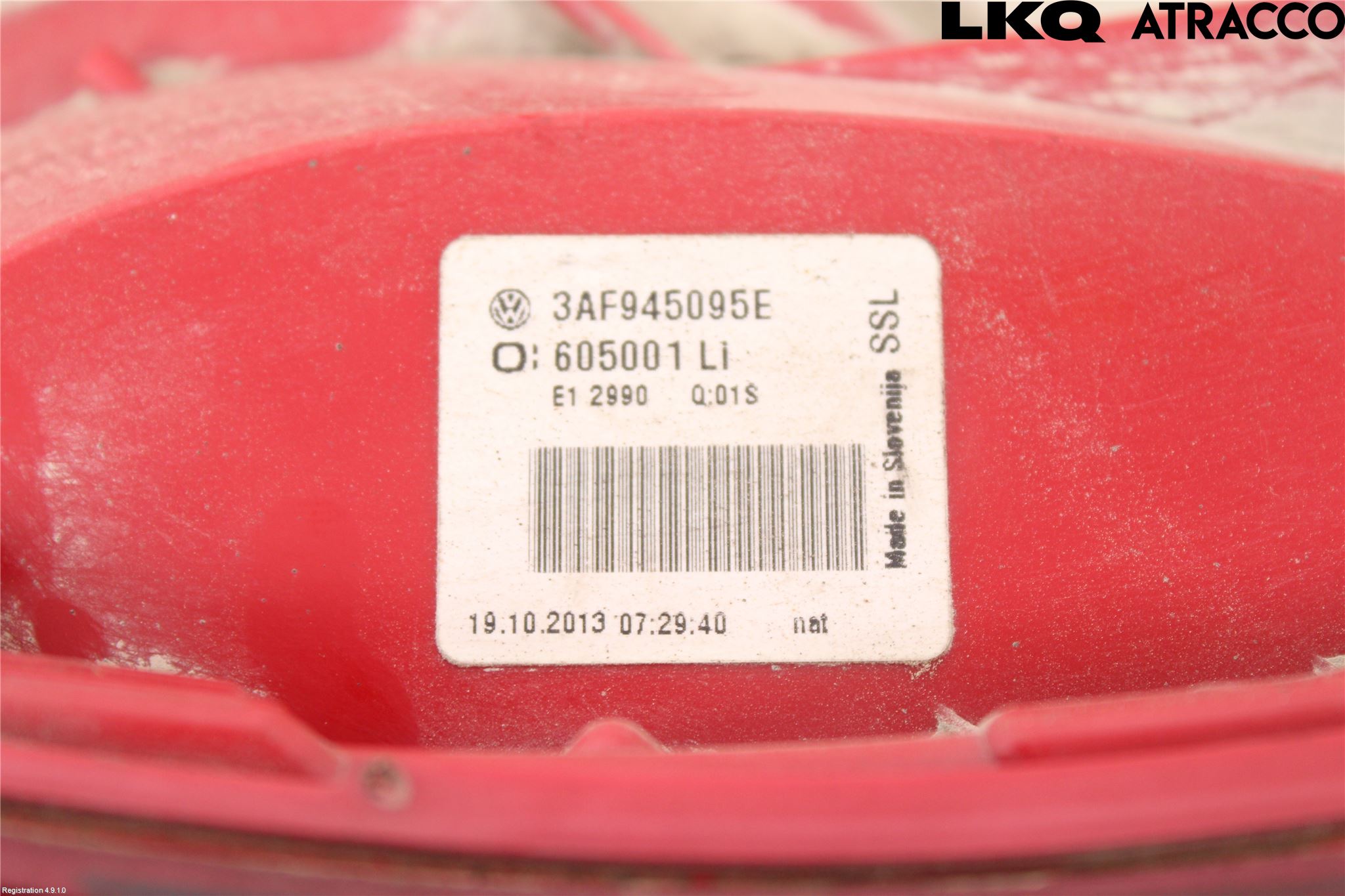 Volkswagen VW PASSAT 11-14 Bakljus Vänster