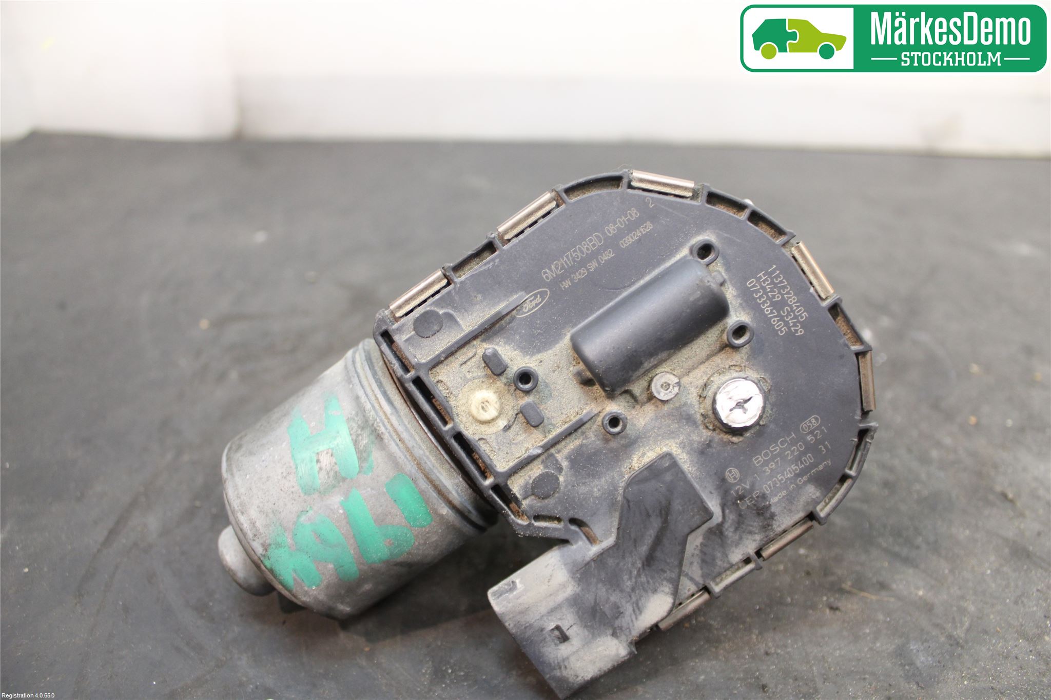 Ford S-MAX 06-15 Torkarmotor Vindruta