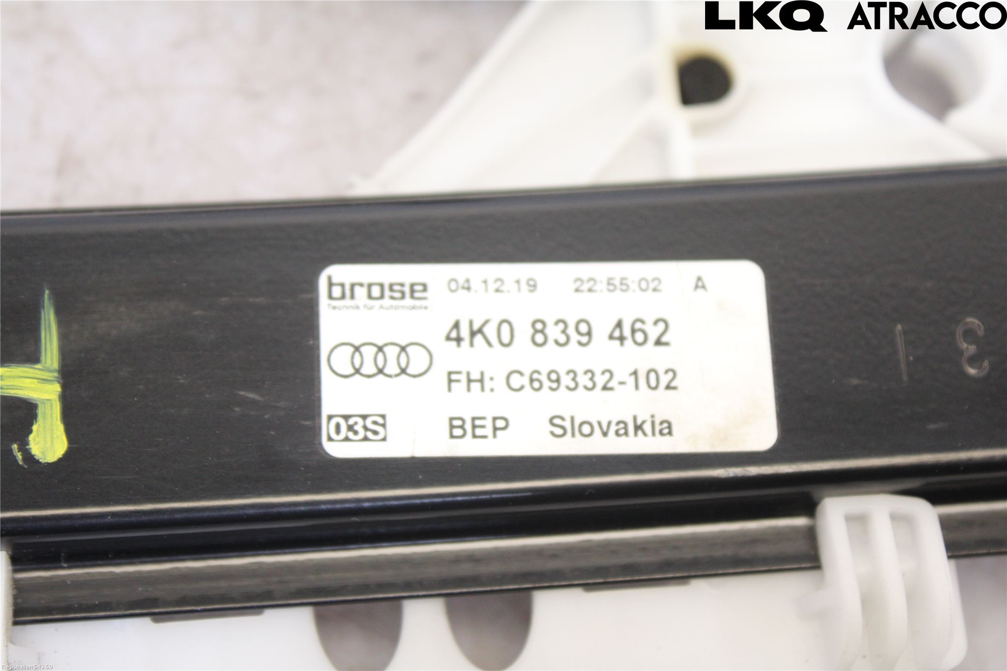 Audi A6 F2/C8 19- Fönsterhissmekanism