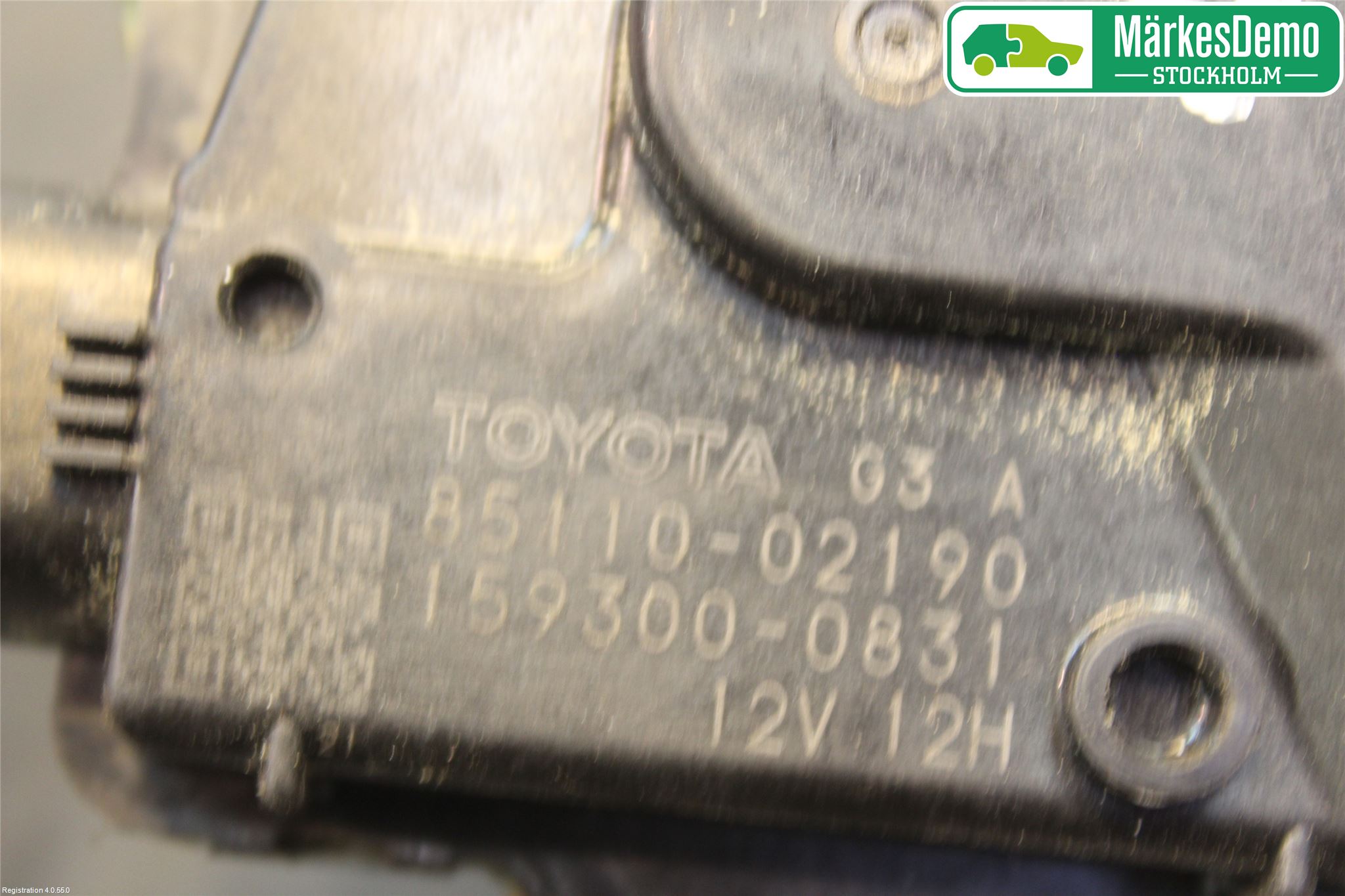 Toyota AURIS 07-09 Torkarmotor Vindruta