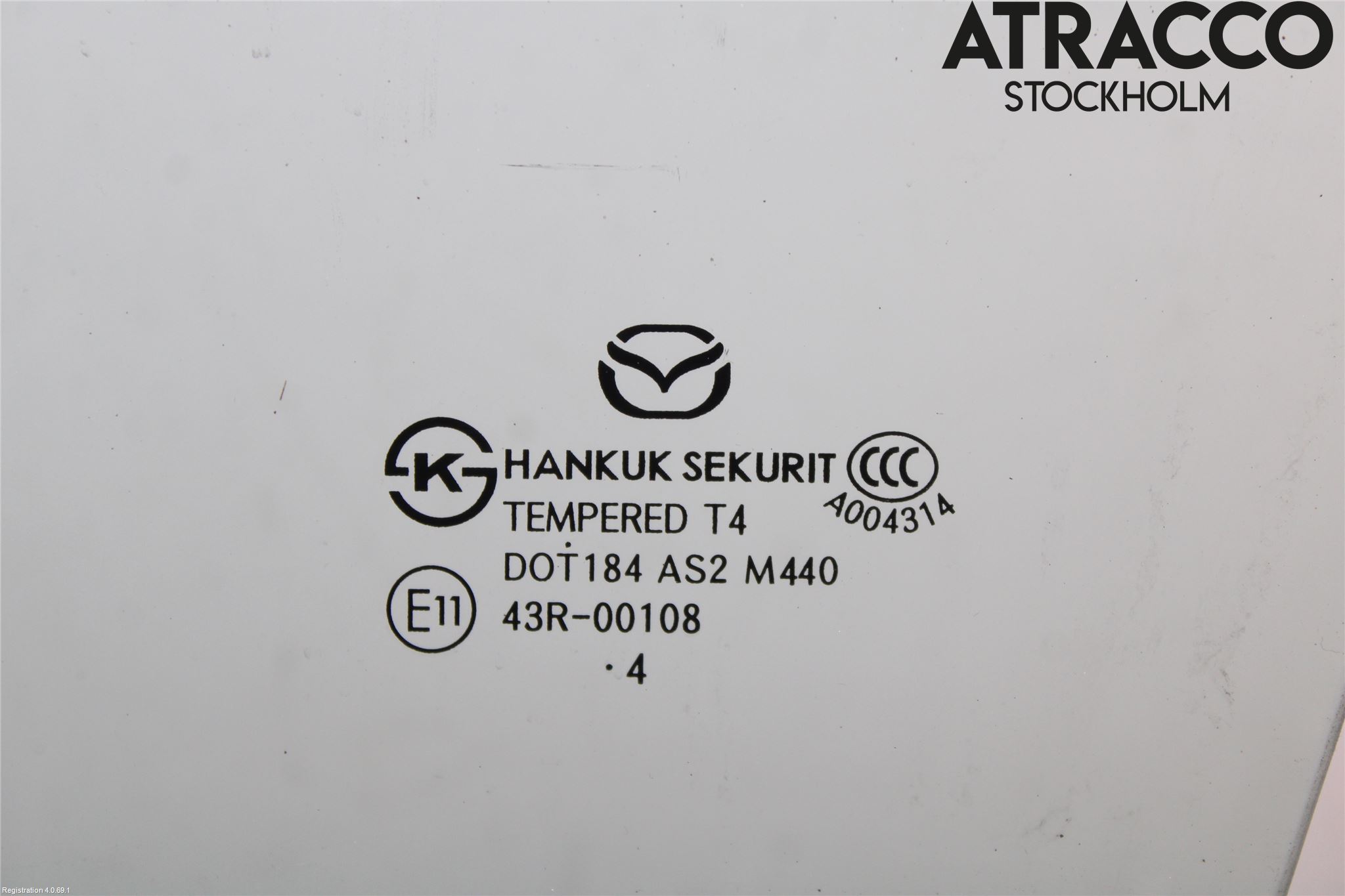 Mazda 3 III 14-19 Dörruta Fram Vänster