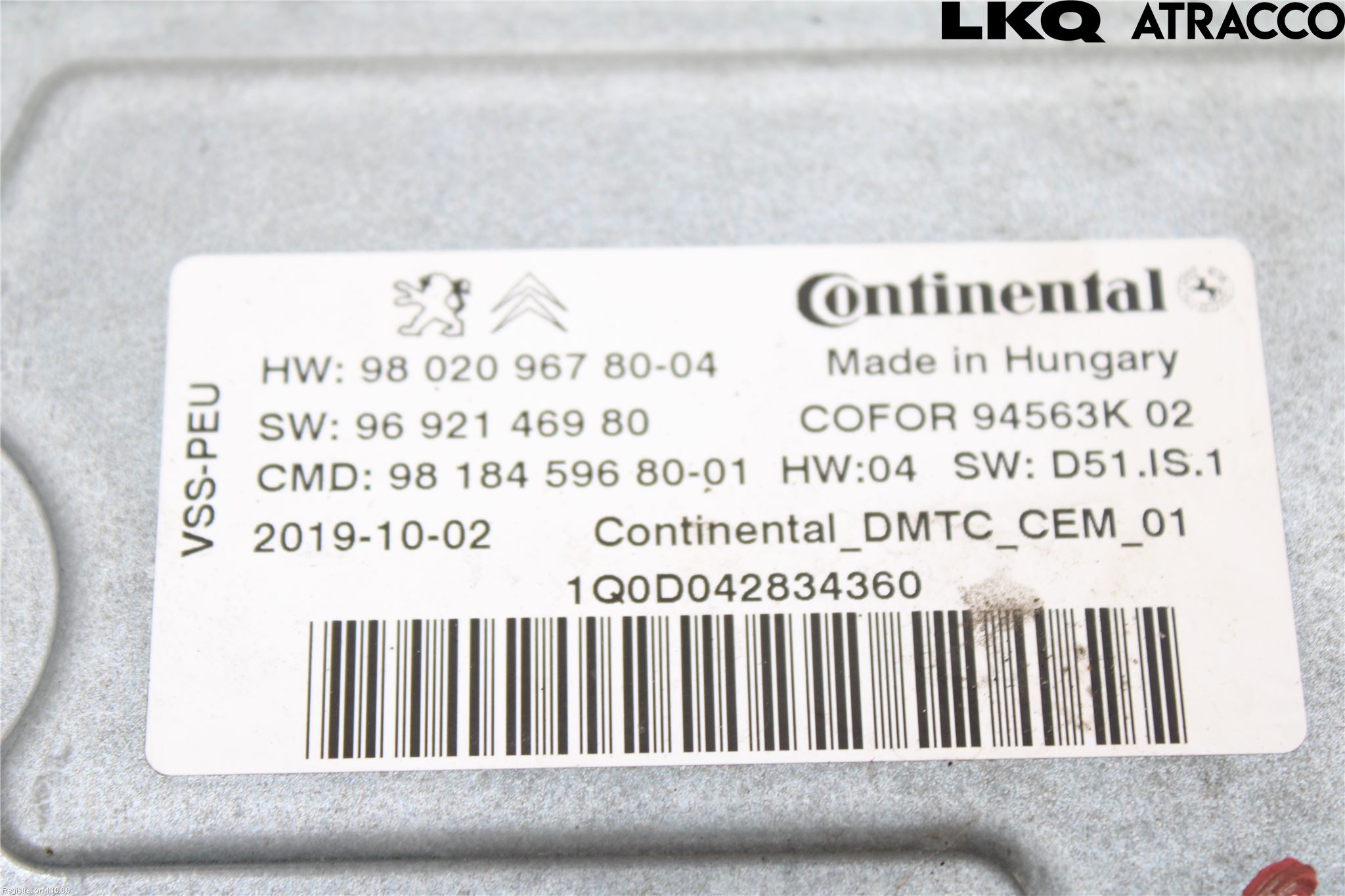 Peugeot EXPERT/E-EXPERT 17- Styrenhet Start/Stopp