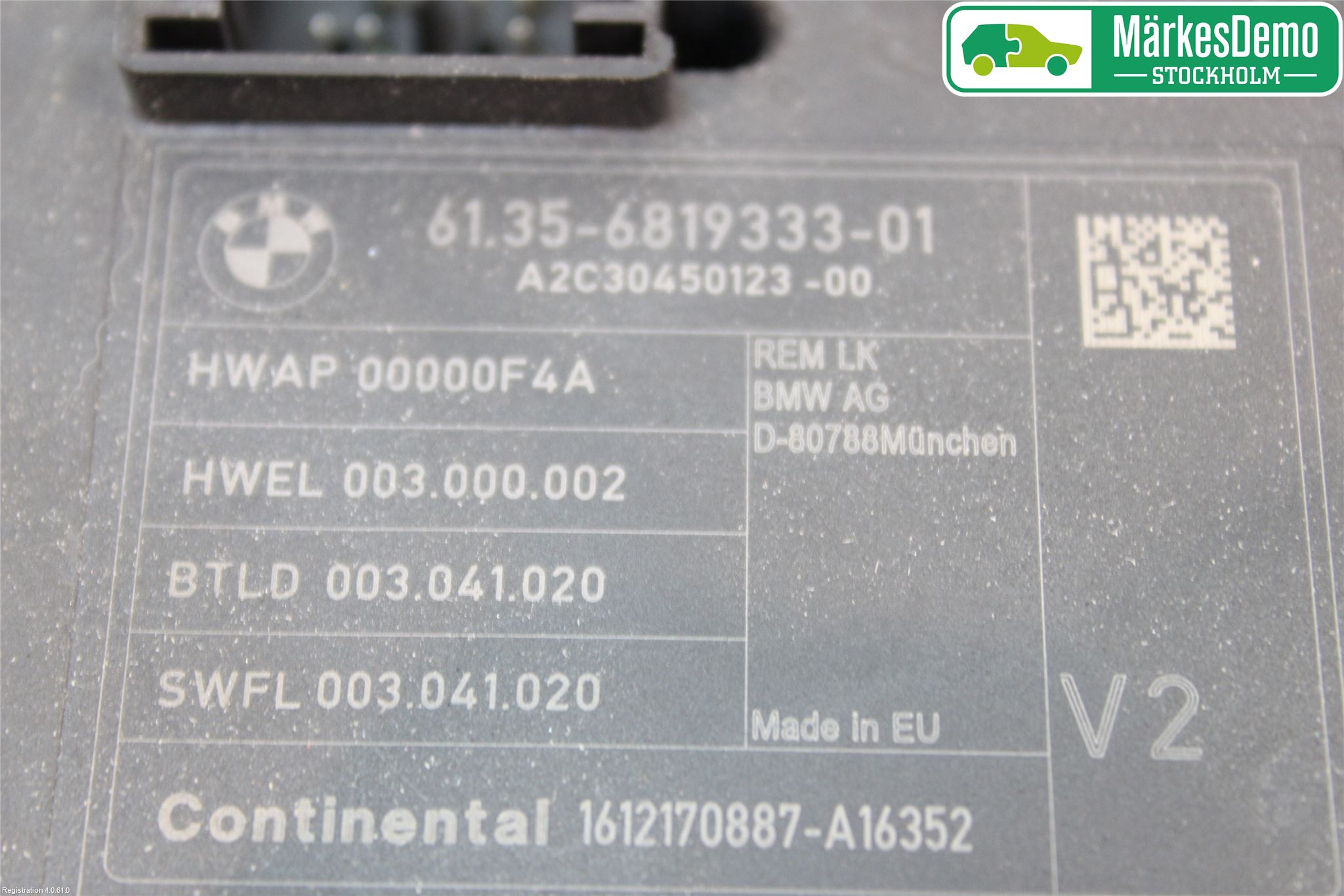BMW 3 F30/F31/F80 12-19 Styrenhet Övrigt