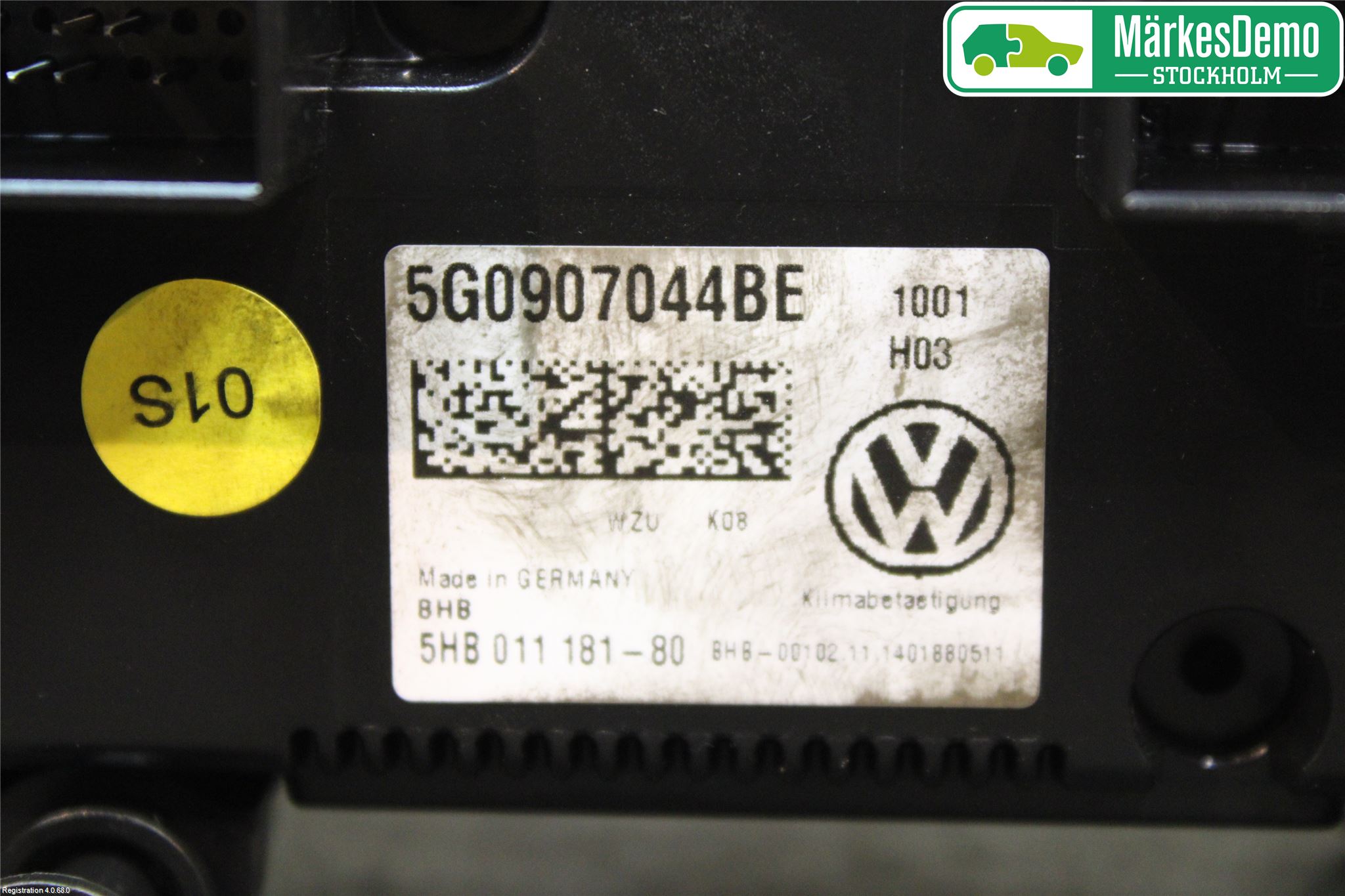 Volkswagen VW GOLF / E-GOLF VII 13-20 Ac Styrenhet Ac Manöveren