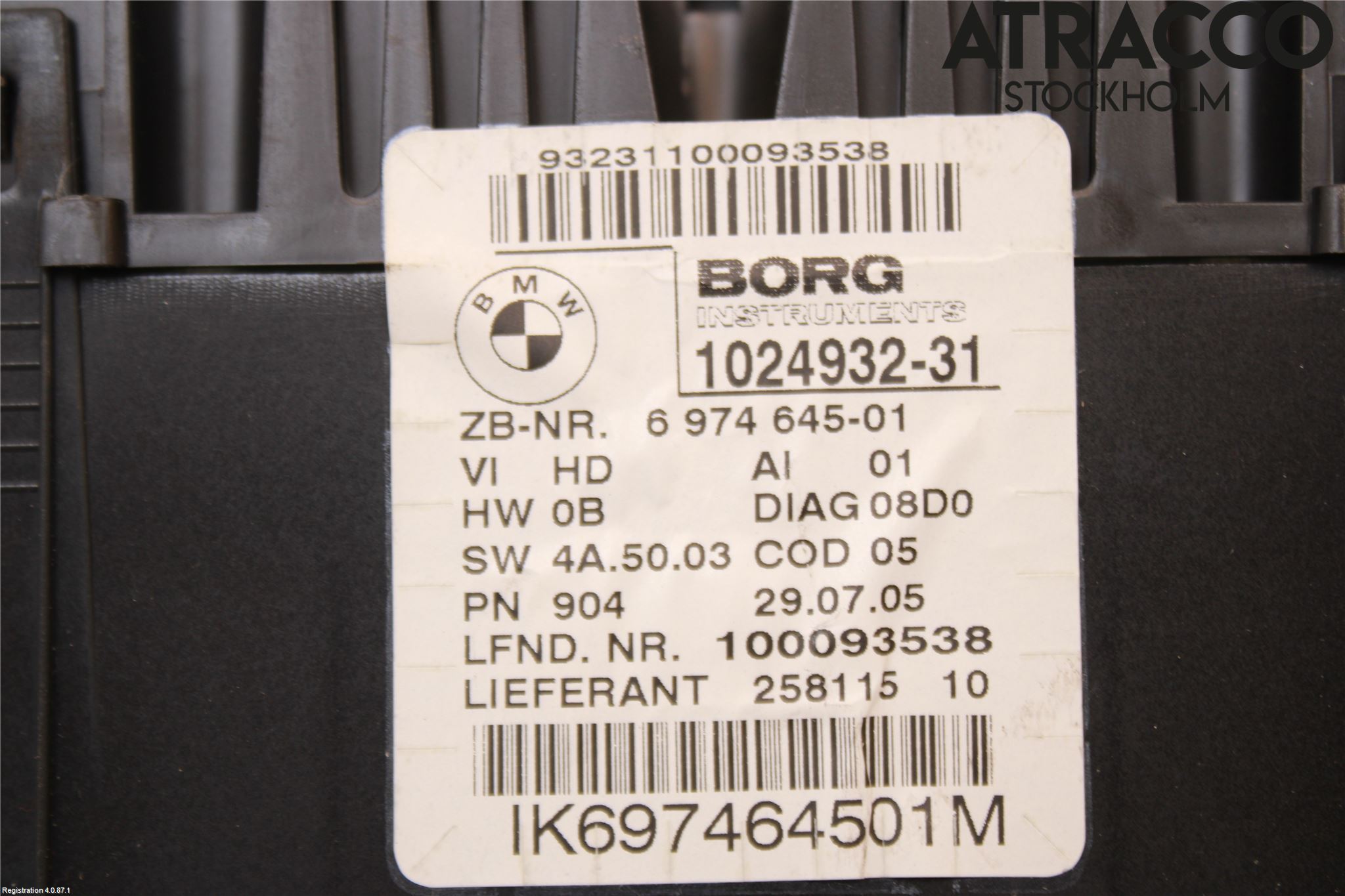 BMW 1 E87/81 5D/3D 03-11 Instrument Komb