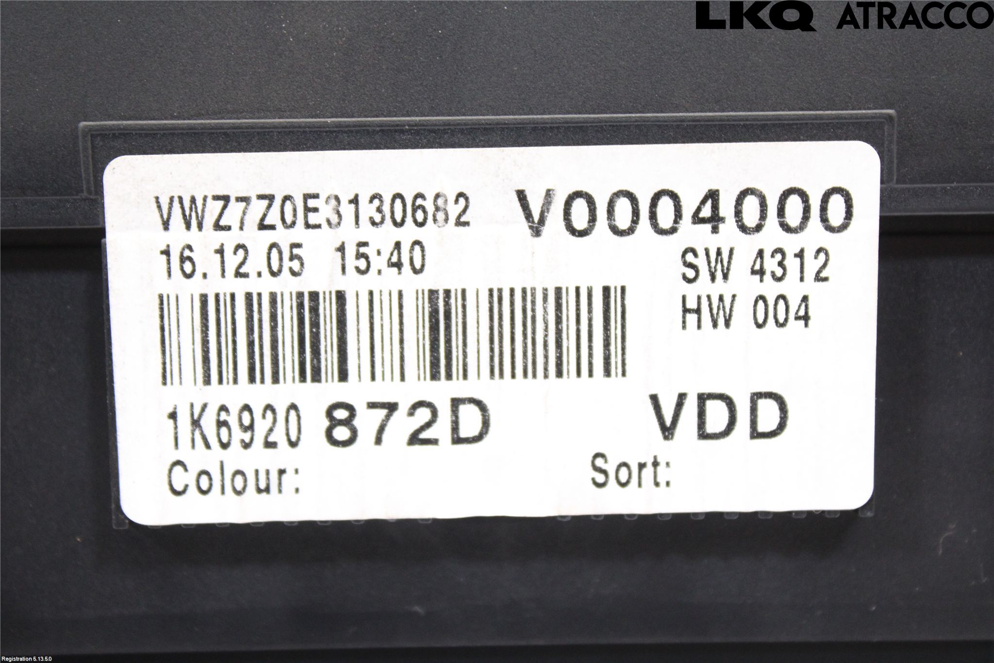Volkswagen VW GOLF V 04-09 Instrument Komb