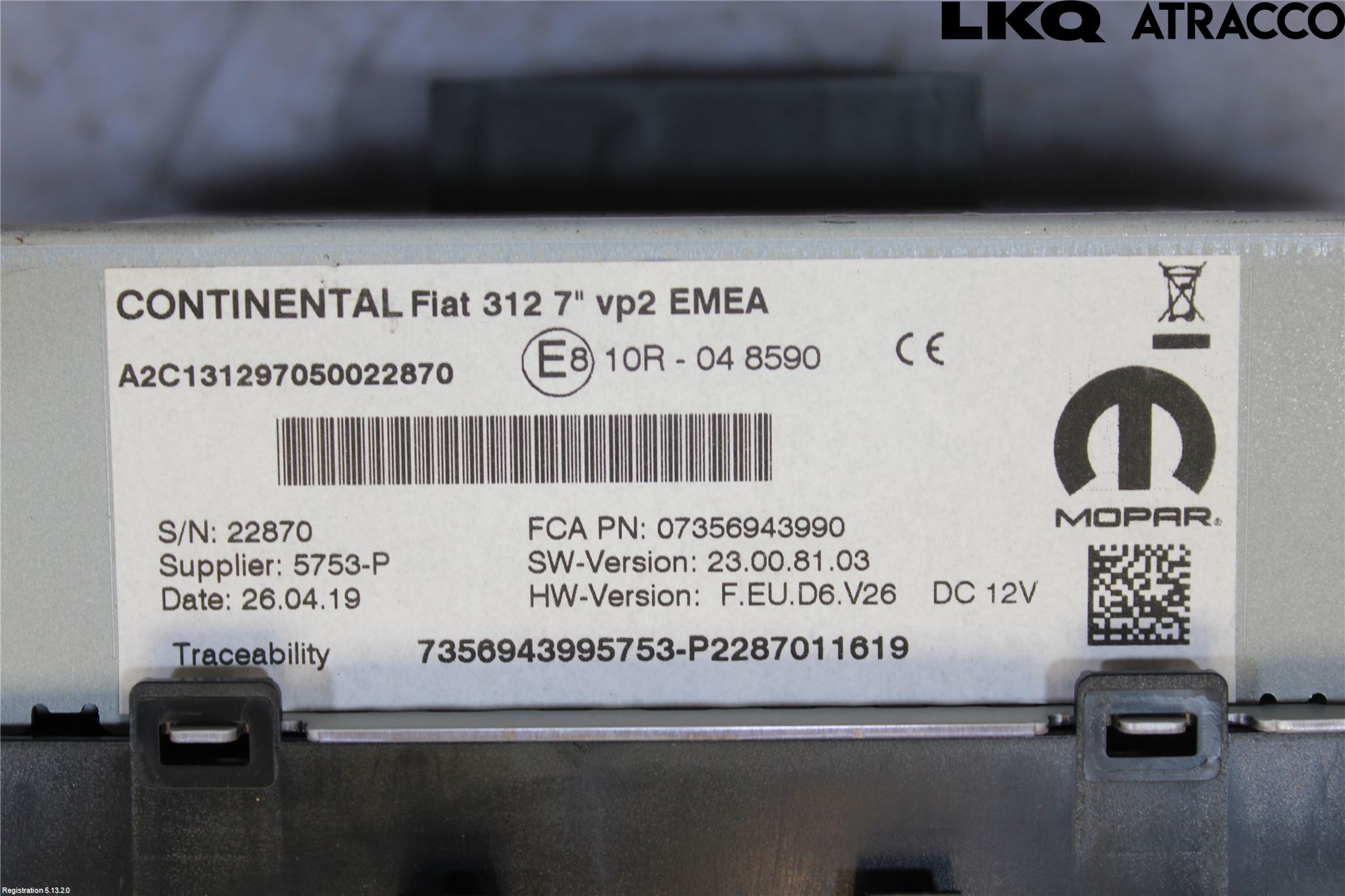 Fiat 500 07- Cd Radio - Multimediapanel
