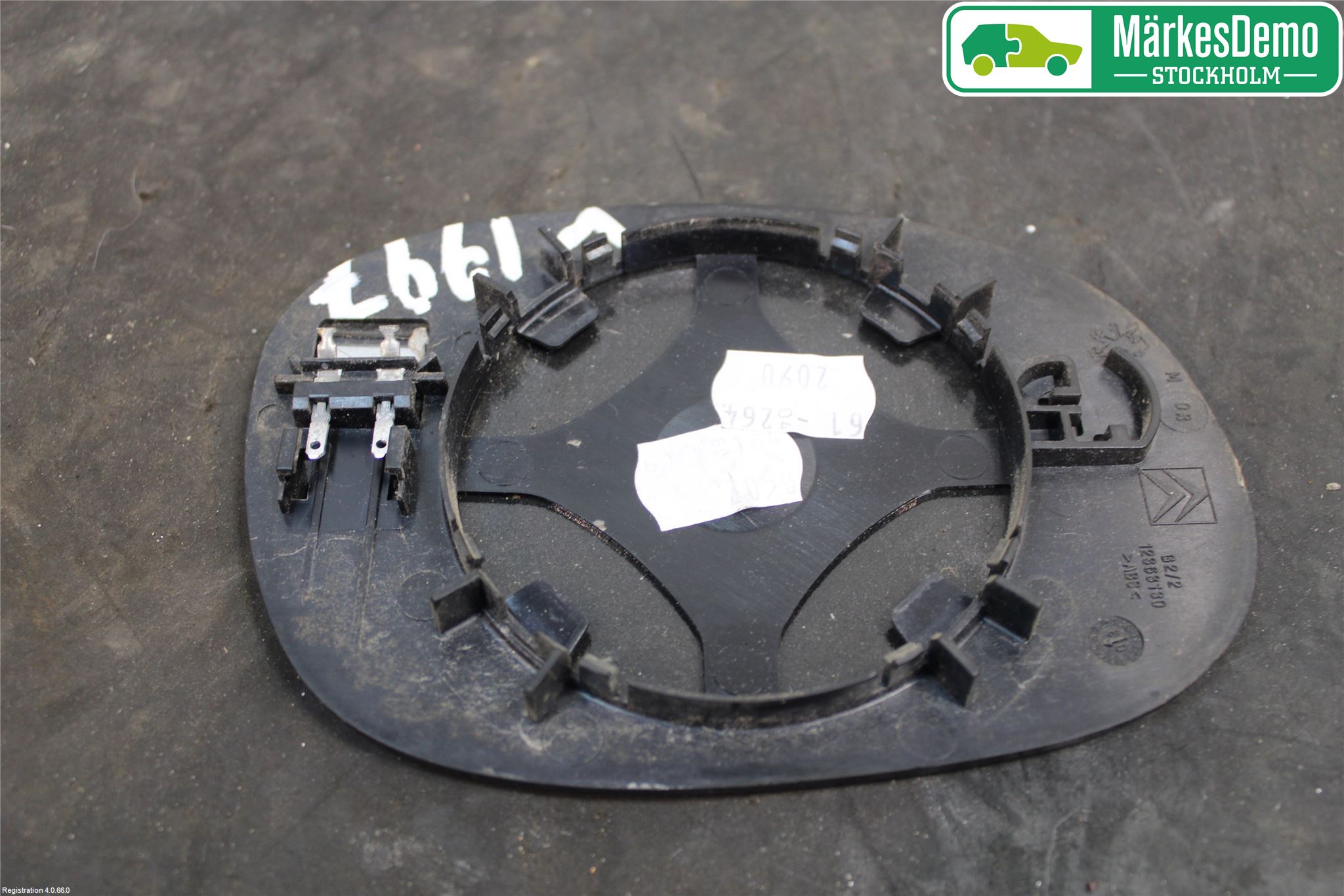 Citroen C3 -04 Spegelglas Vä