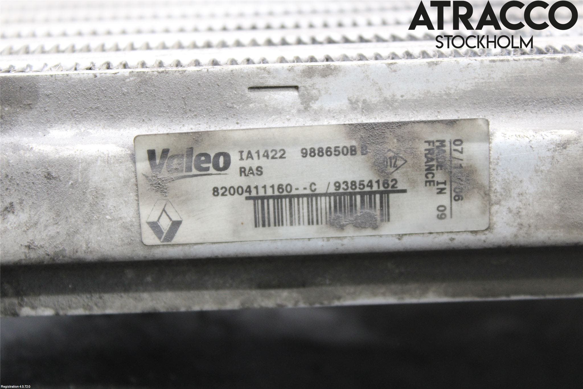 Opel VIVARO 01-14 Laddluft-Intercooler Kyl