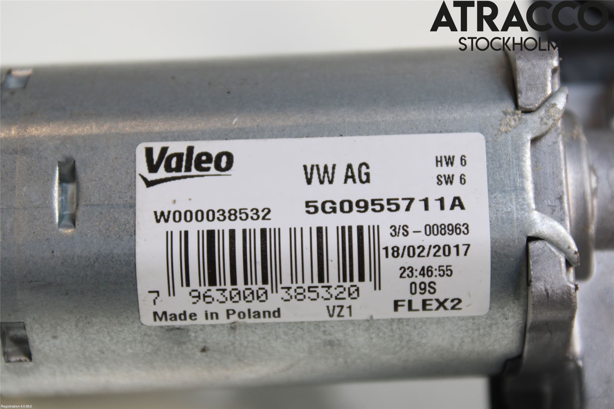 Volkswagen VW GOLF / E-GOLF VII 13-20 Torkarmotor Baklucka
