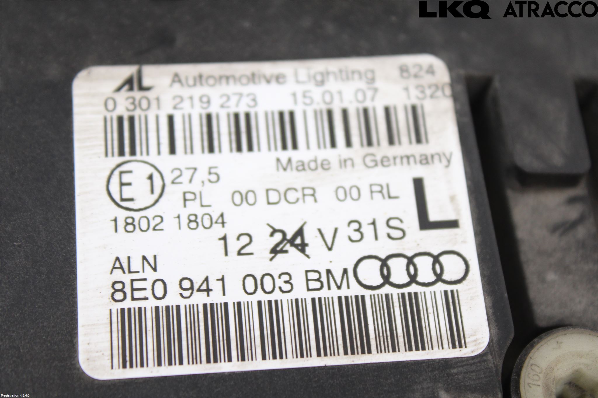 Audi A4/S4 05-07 Strålkastare Vänster