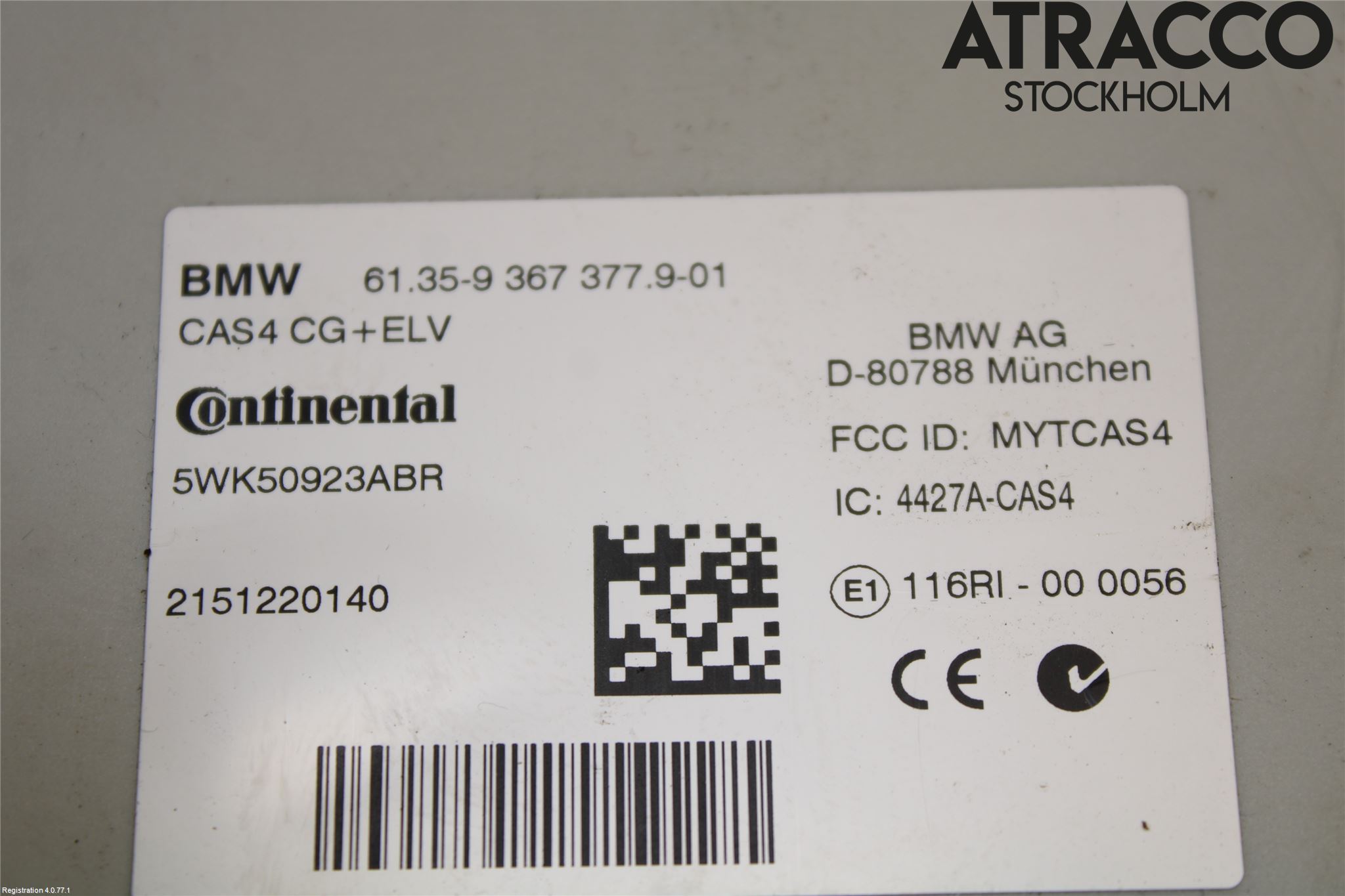 BMW 5 F10/F11/F18 09-17 Styrenhet Övrigt