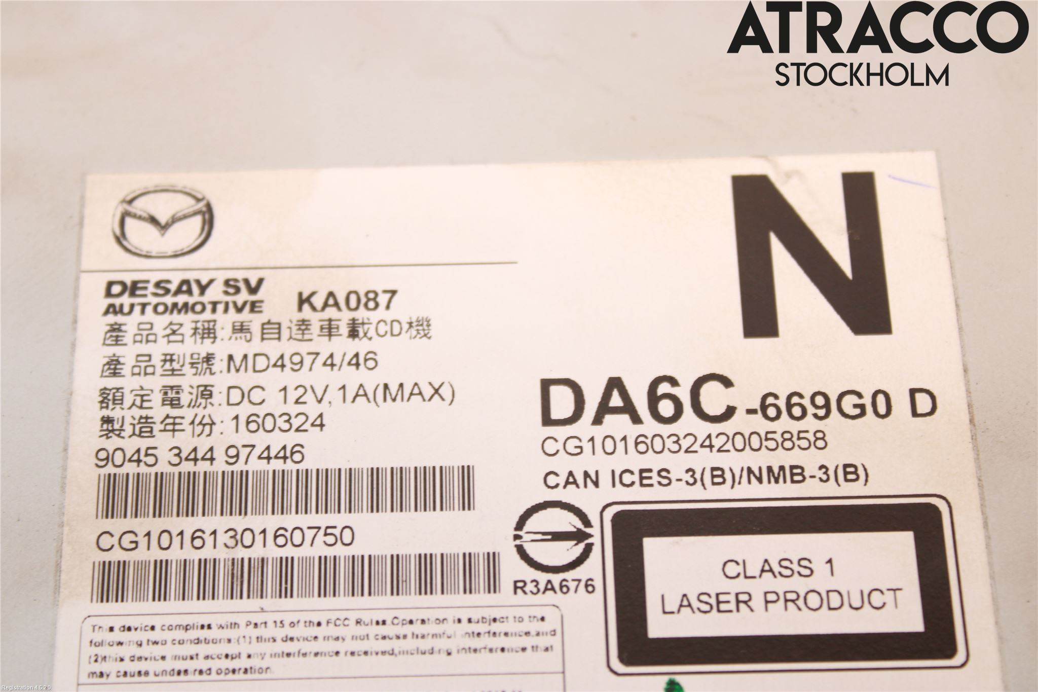 Mazda CX-3 Cd Radio - Multimediapanel