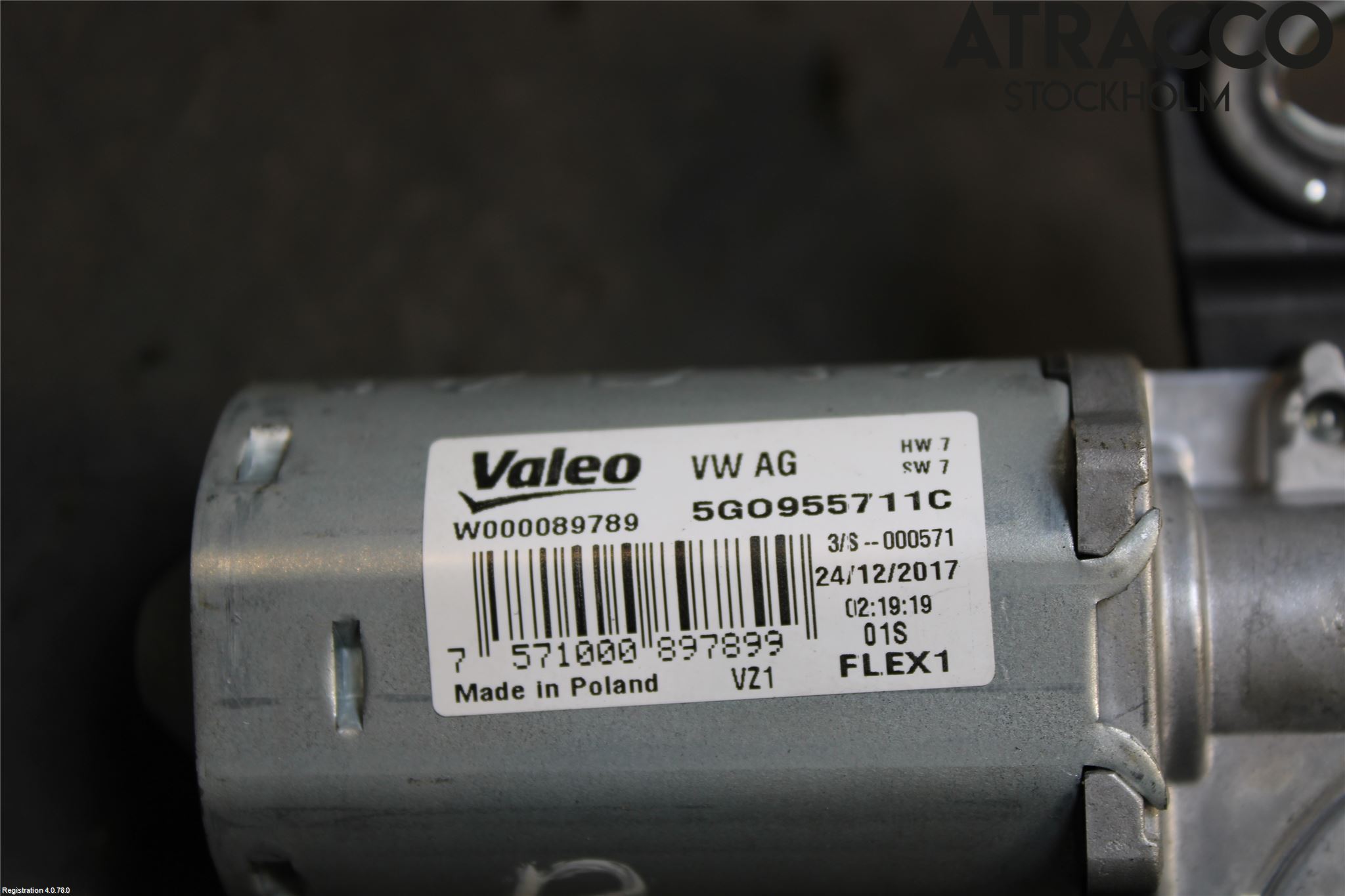 Volkswagen VW PASSAT 15-19 Torkarmotor Baklucka