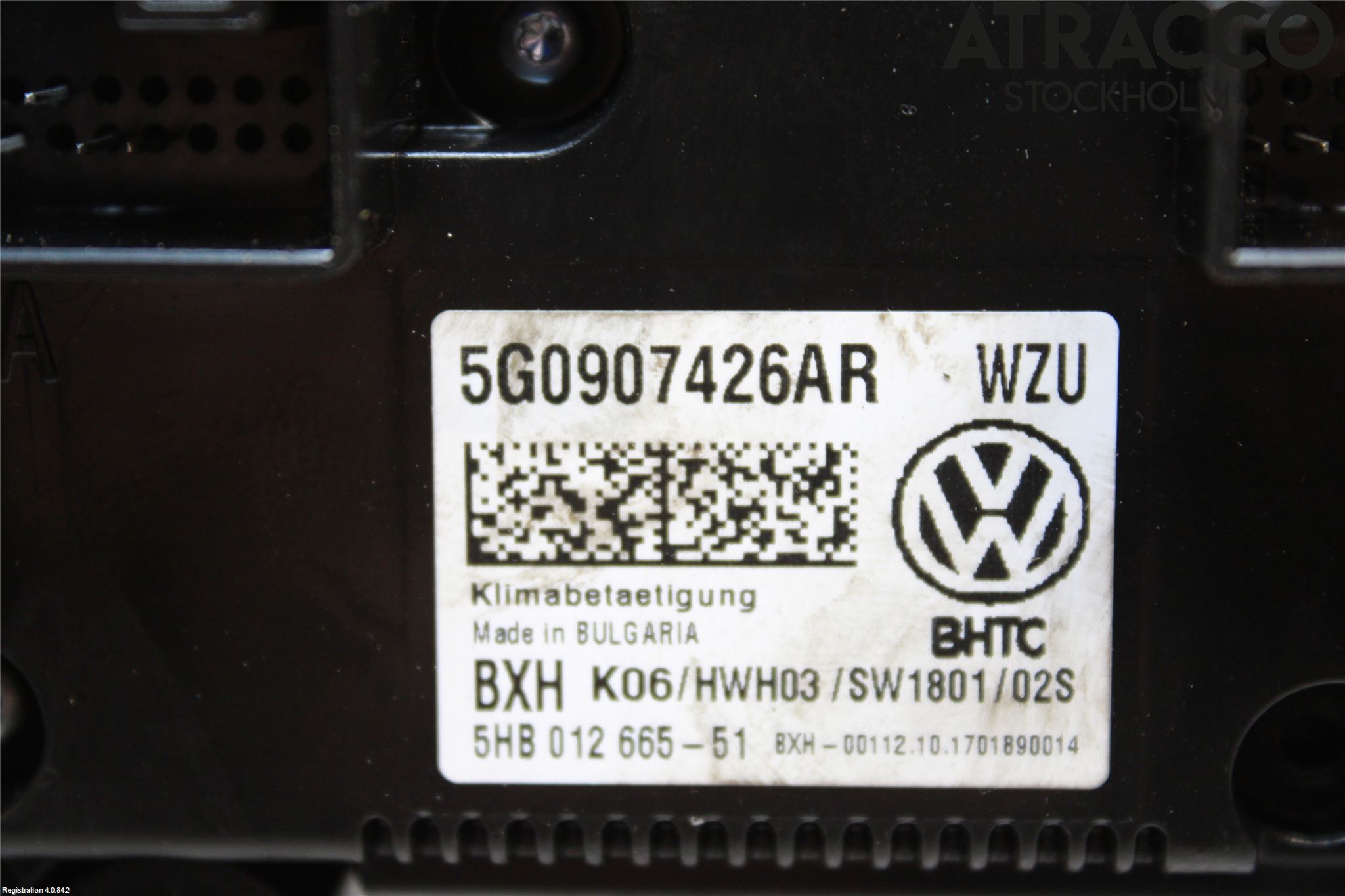 Volkswagen VW GOLF / E-GOLF VII 13-20 Ac Styrenhet Ac Manöveren