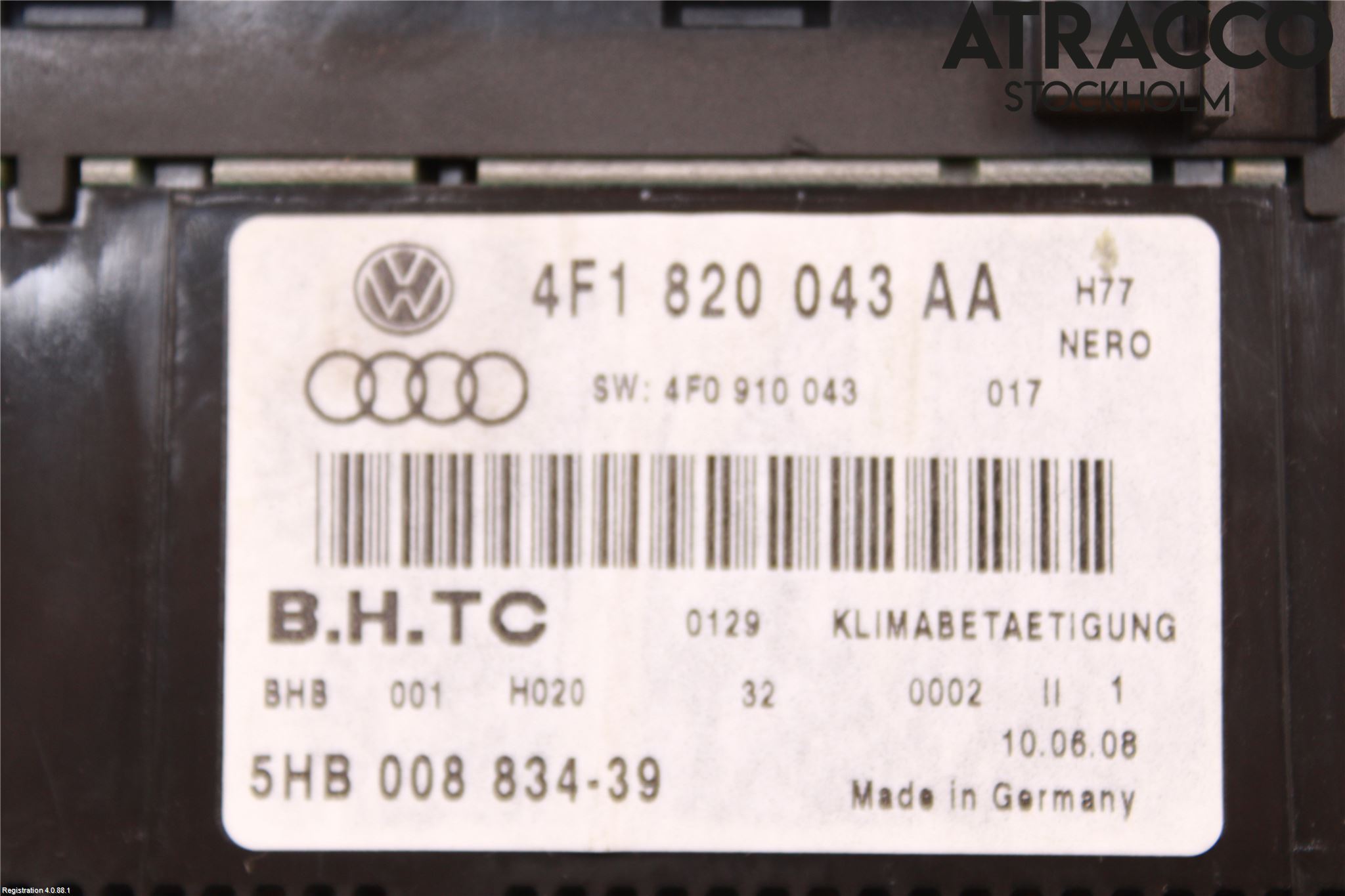 Audi A6/S6     05-11 Ac Styrenhet Ac Manöveren