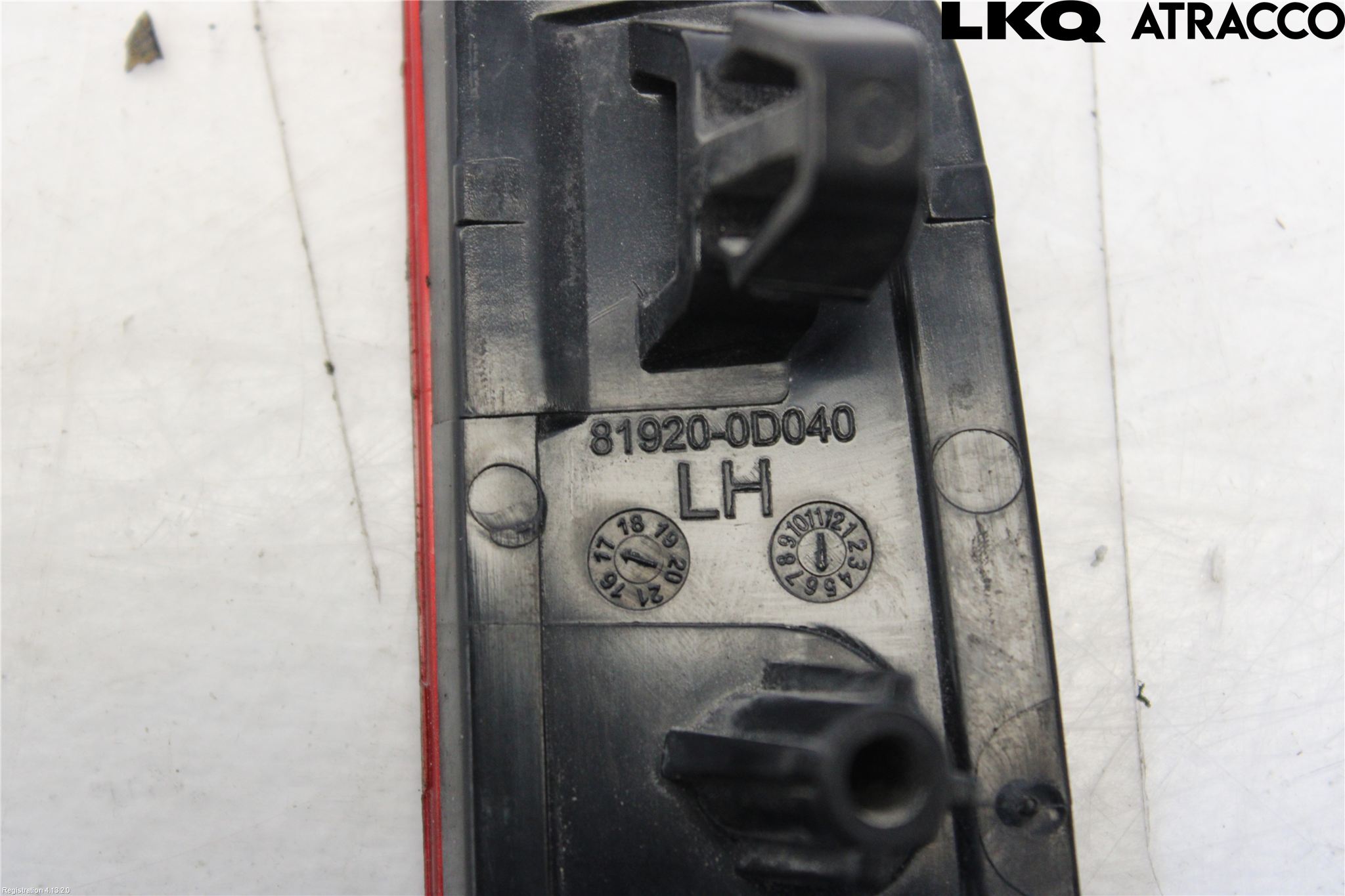 Toyota YARIS XP130 15-20 Dimljus/Reflex Bak