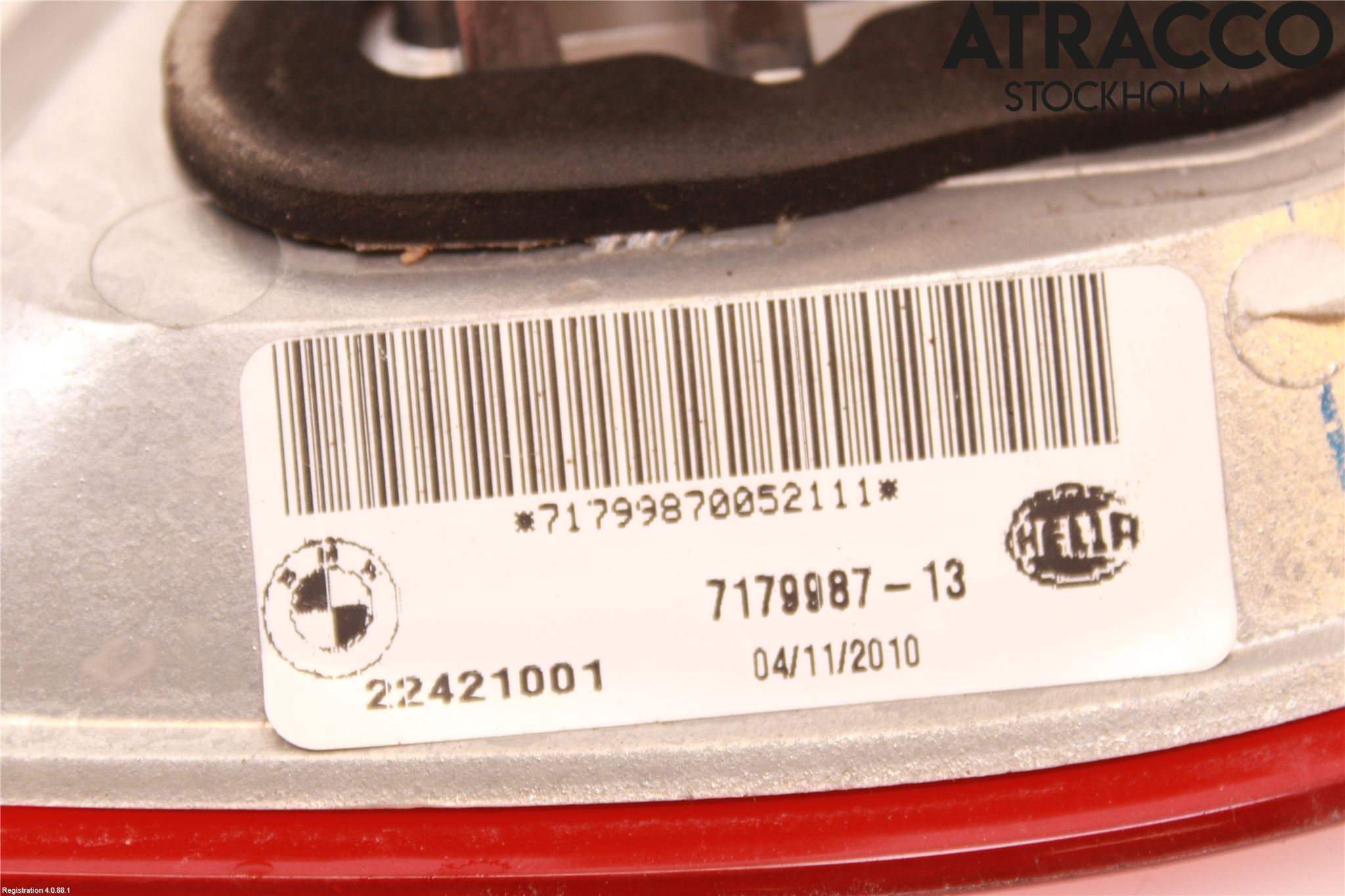 BMW X6 E71/E72   08-14 Bakljus Lucka Vä