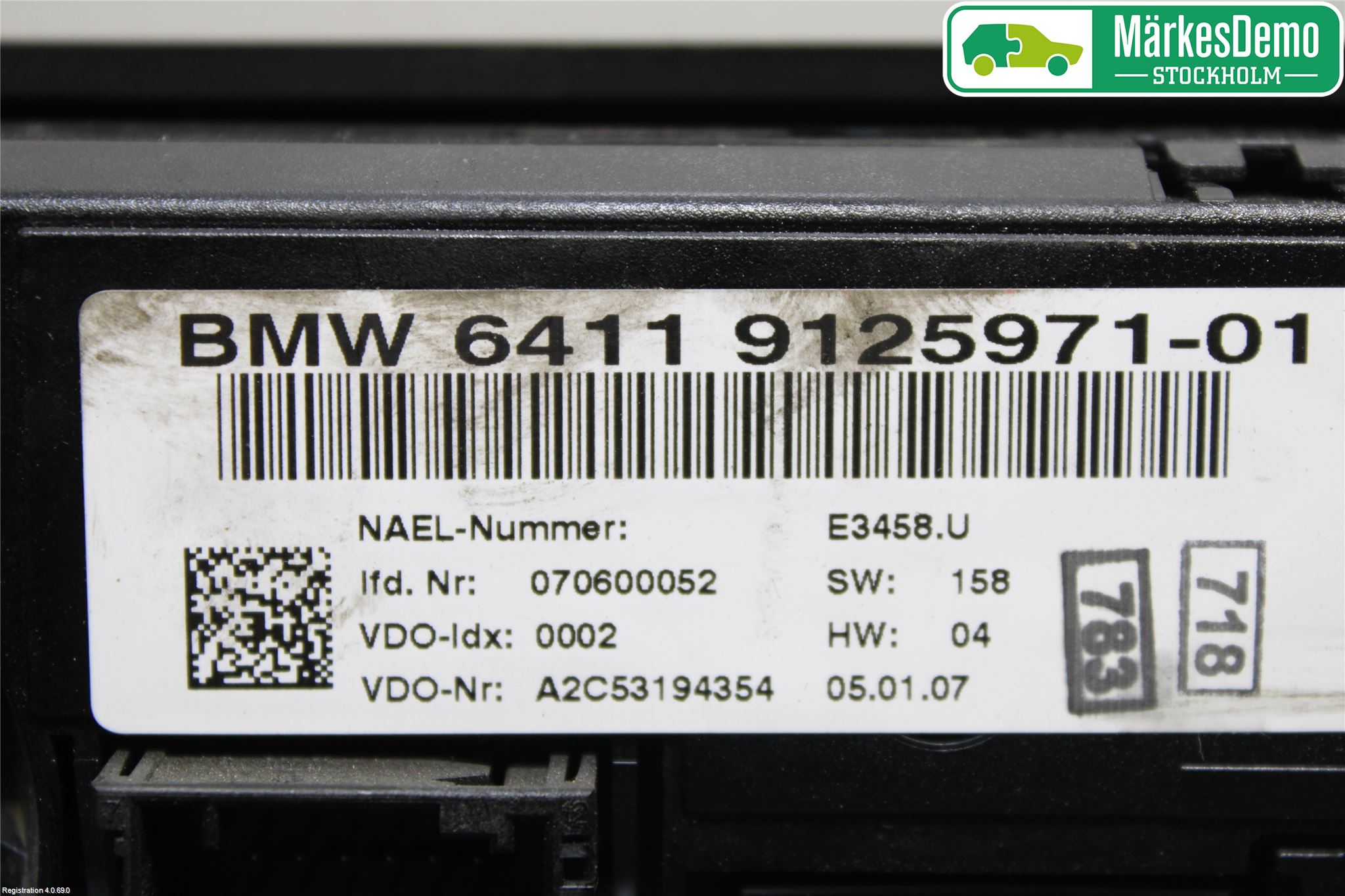 BMW 3 E92/93 Coupé/Cab 05-14 Ac Styrenhet Ac Manöveren