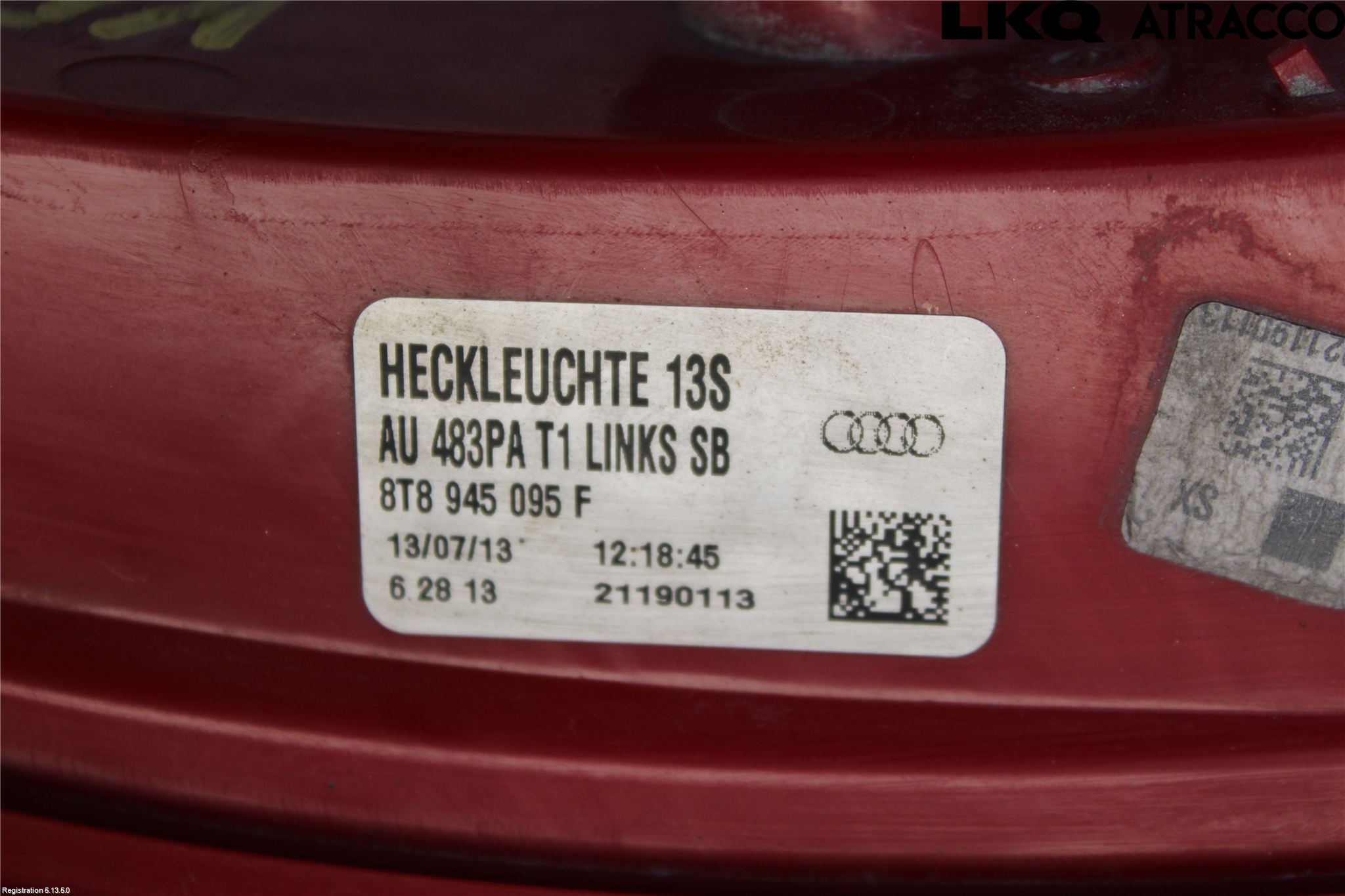 Audi A5 07-16 Bakljus Vänster