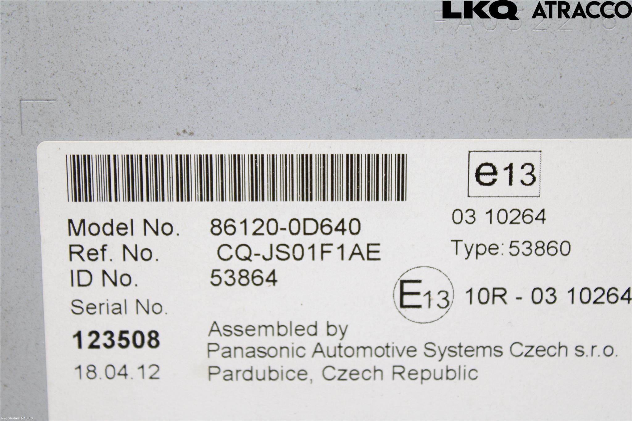 Toyota YARIS XP130 12-14 Cd Radio - Multimediapanel