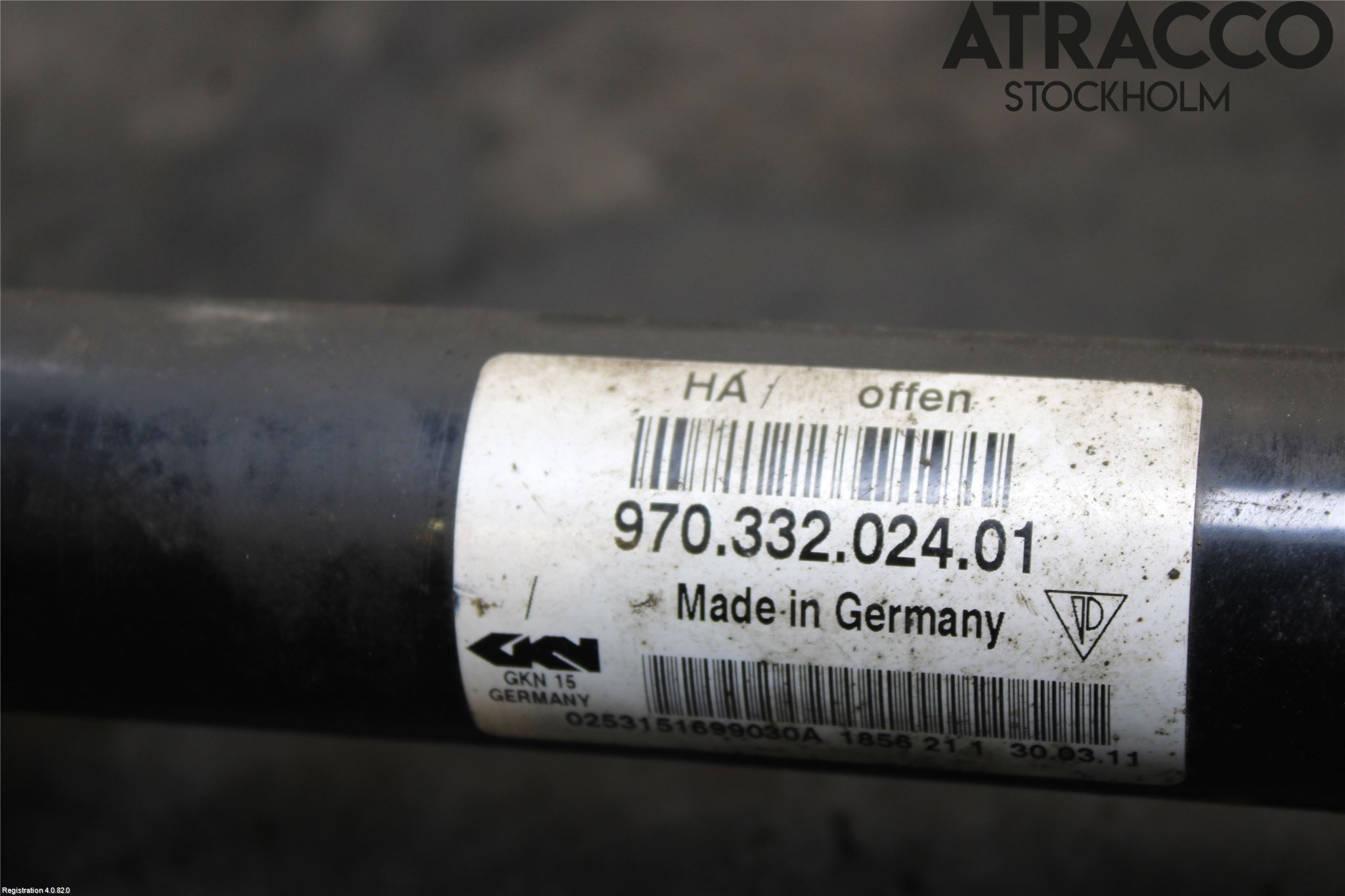 Porsche PANAMERA 09- Drivaxel Bak Vänster