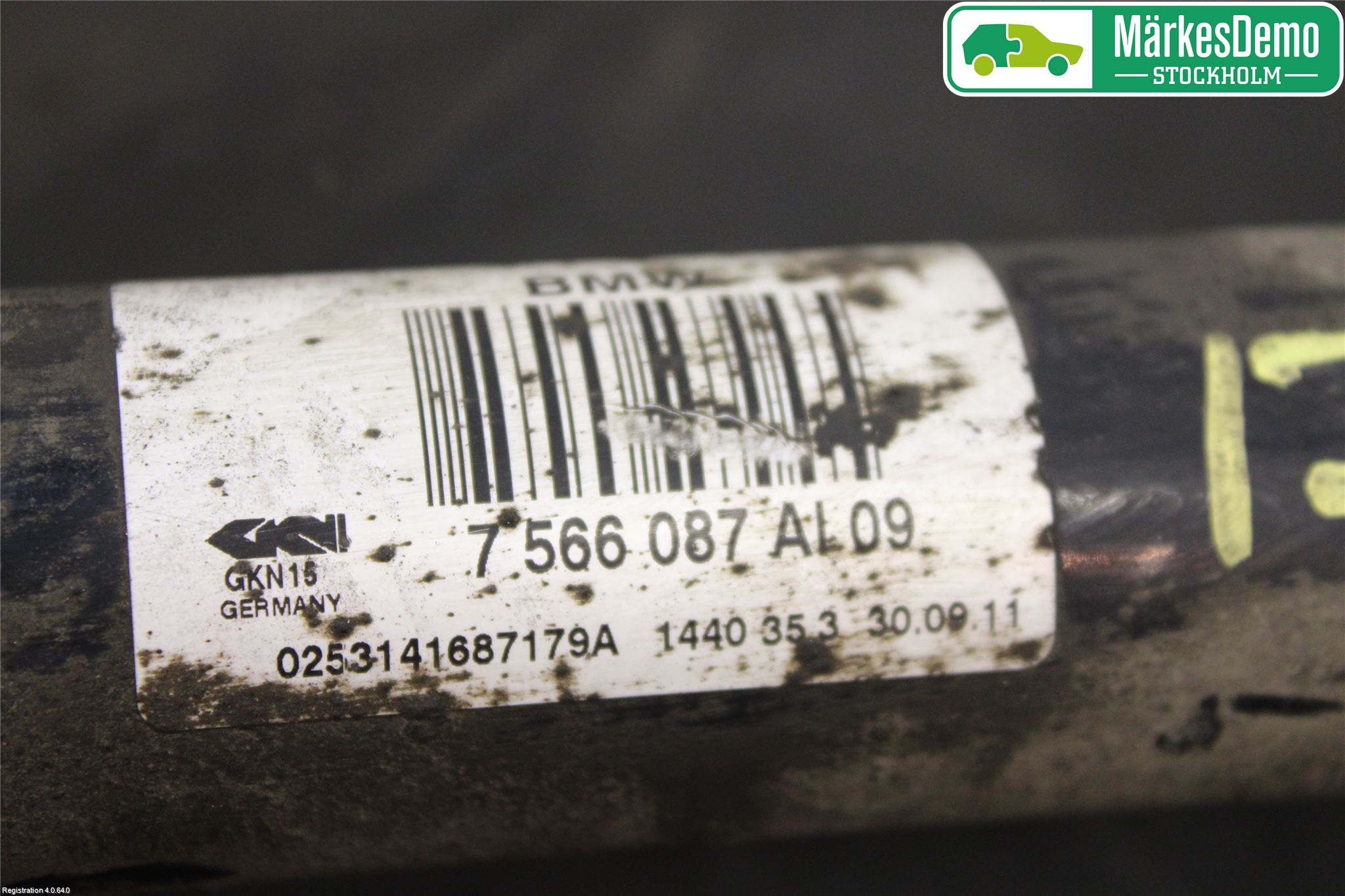 BMW 6 F12/F13 10-18 Drivaxel Bak Vänster