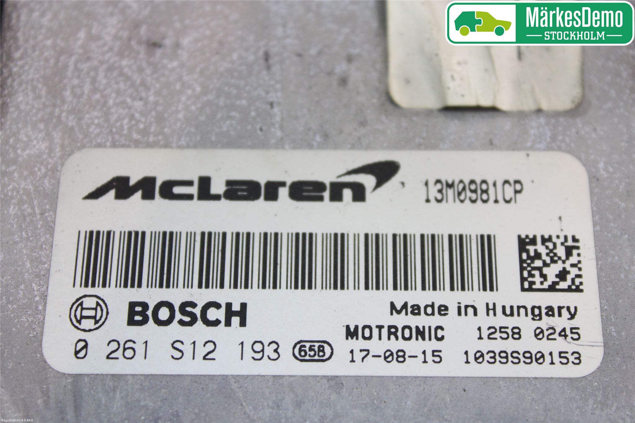 McLAREN Styrenhet Insprut Bensin