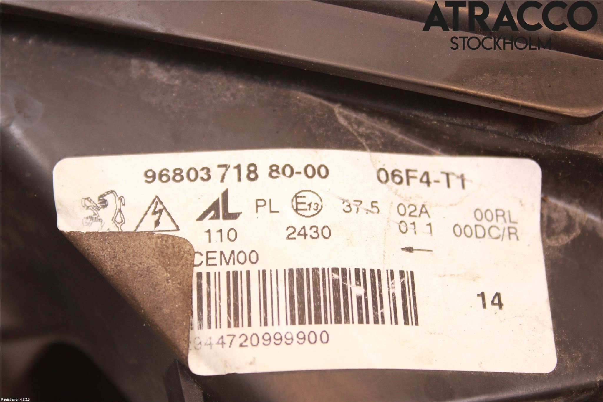 Peugeot 308 08-13 Strålkastare Höger